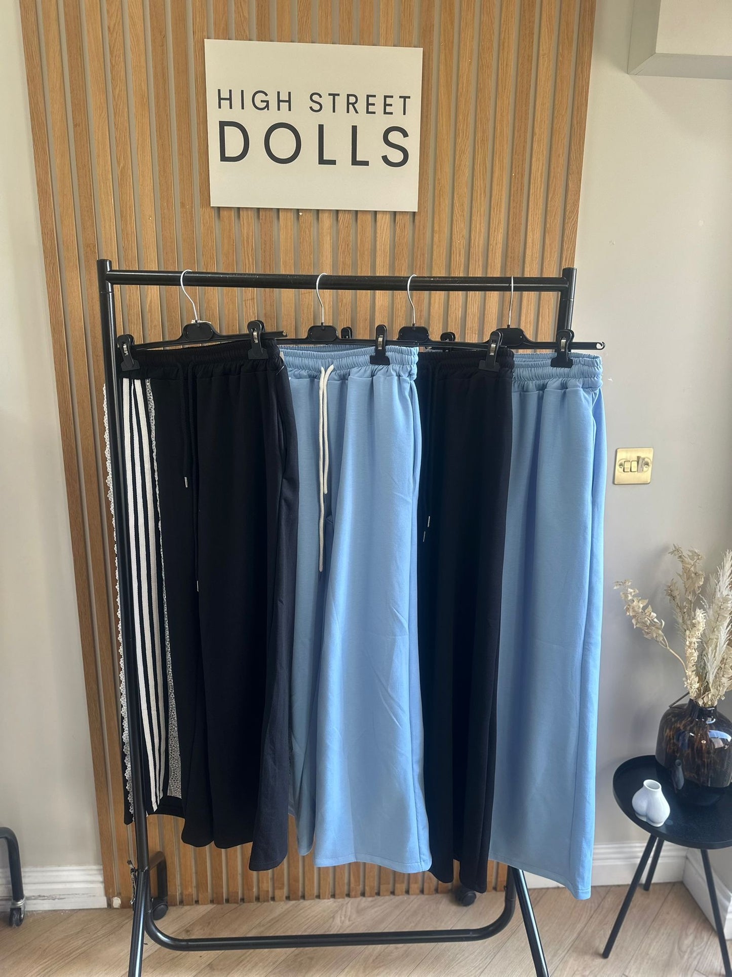 Lacey Wide Leg Trousers Lace Stripe Details Spring Summer Holiday