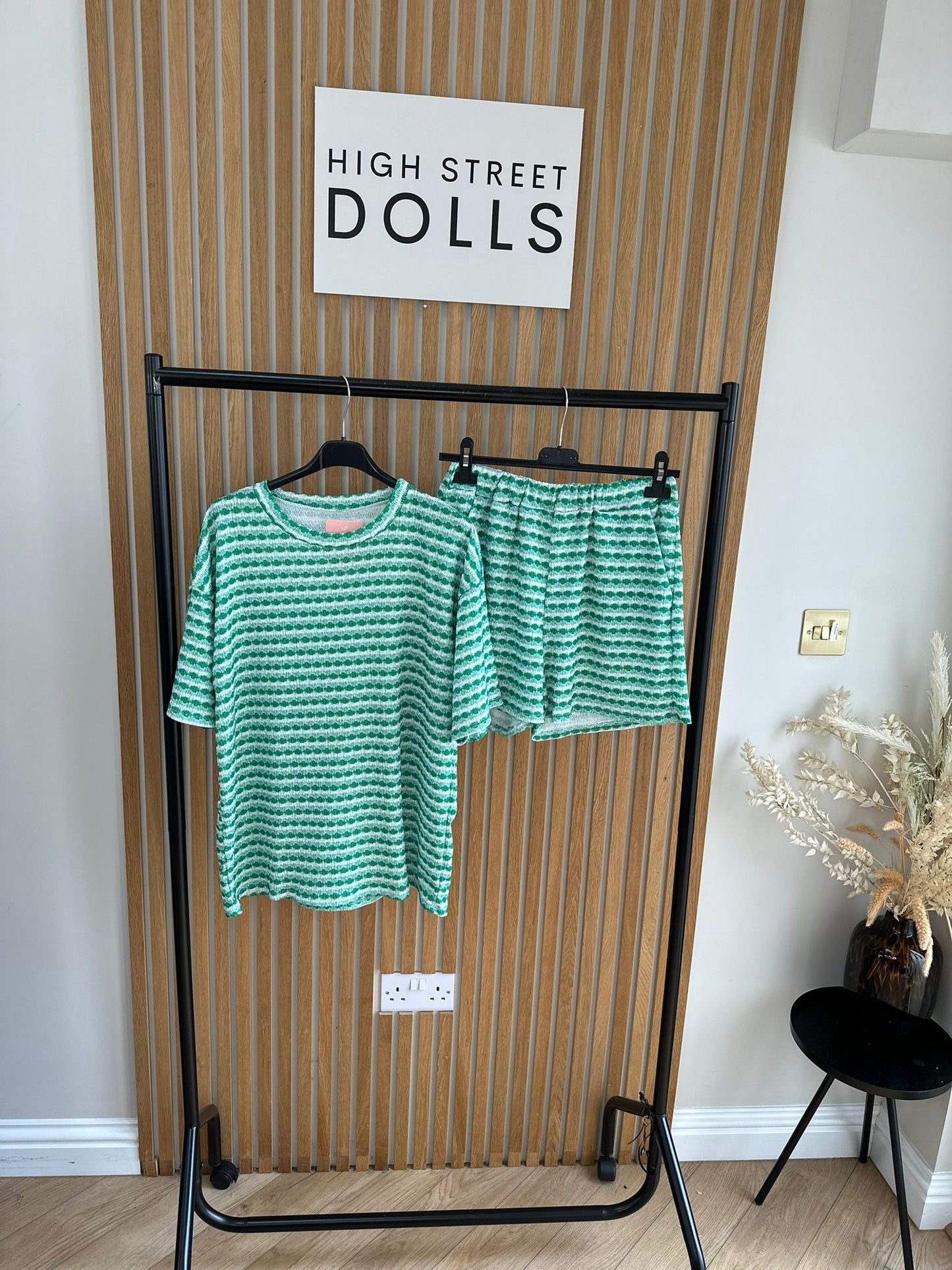 Paisley Stripe T shirt and Shorts Set Summer Holiday Outfit Co Ord