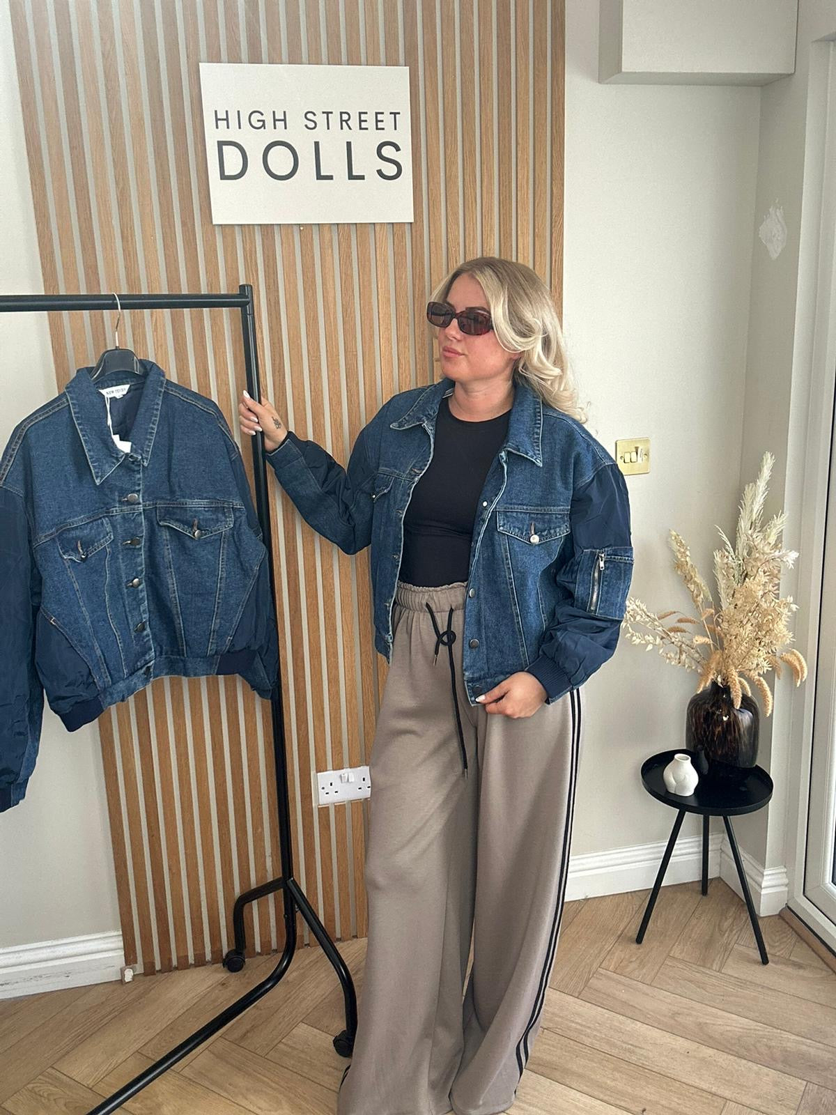 Odell Denim Bomber Jacket Jean Jacket Coat