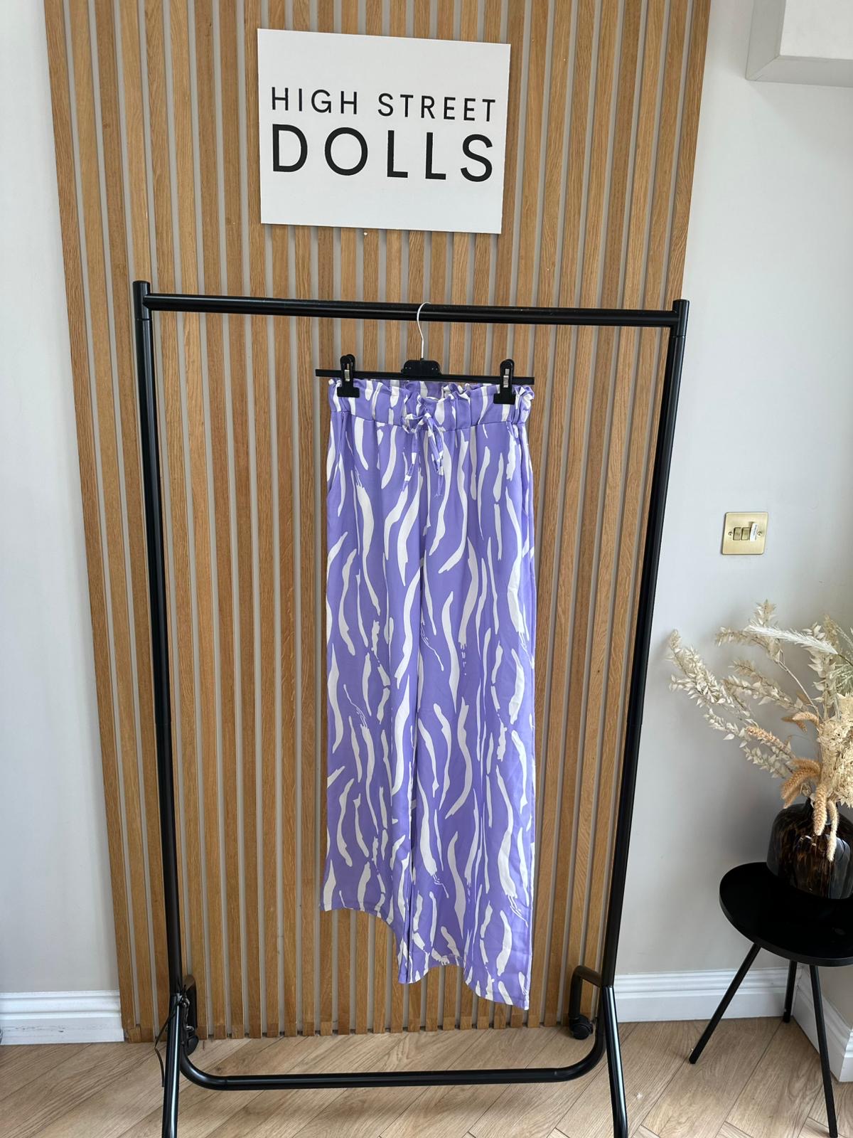 Skye Printed Zebra Trousers Summer Fashion Holiday