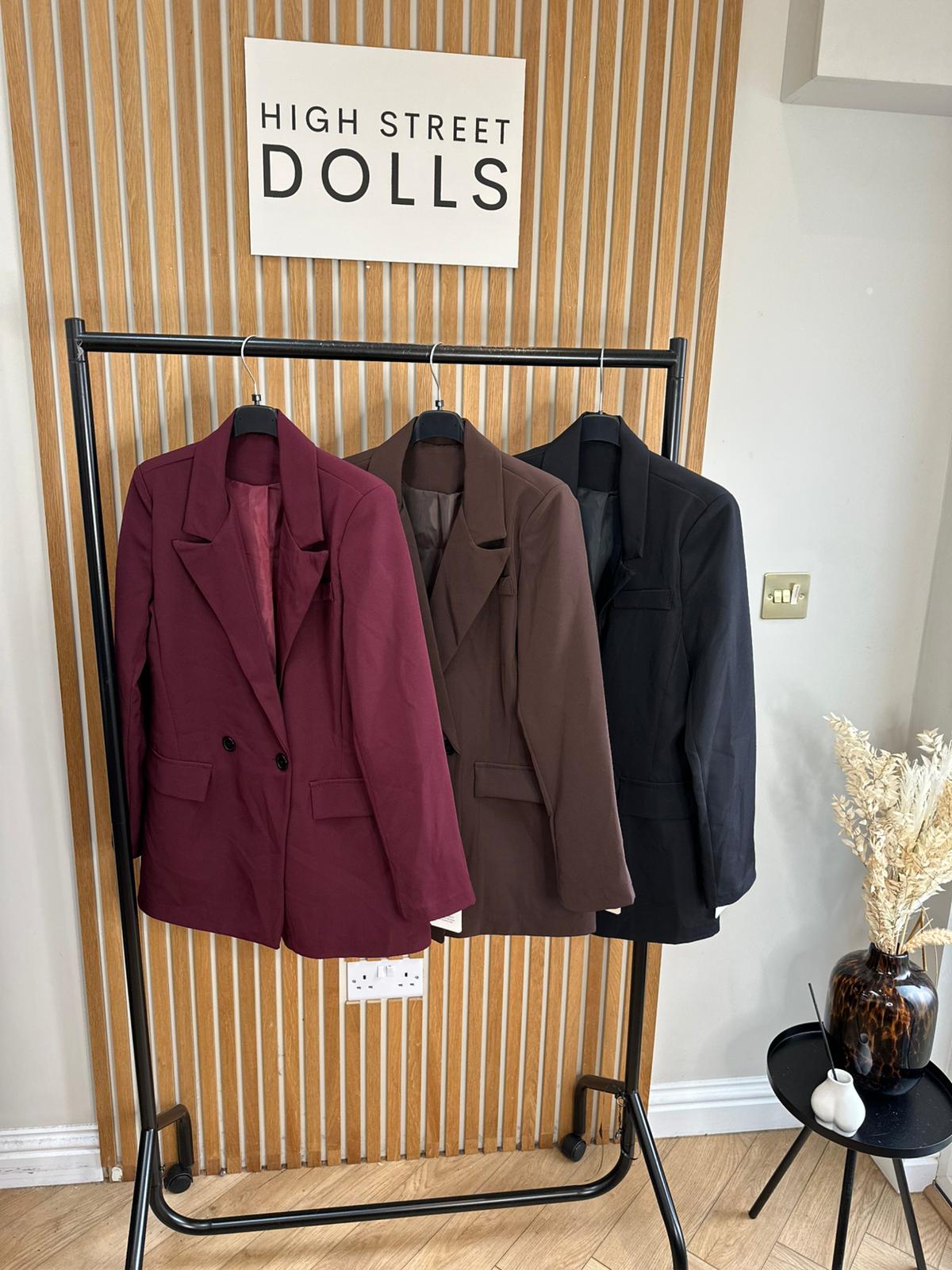 Vivian Oversized Blazer Double Breasted Daywear Evening Wear Autumn Winter