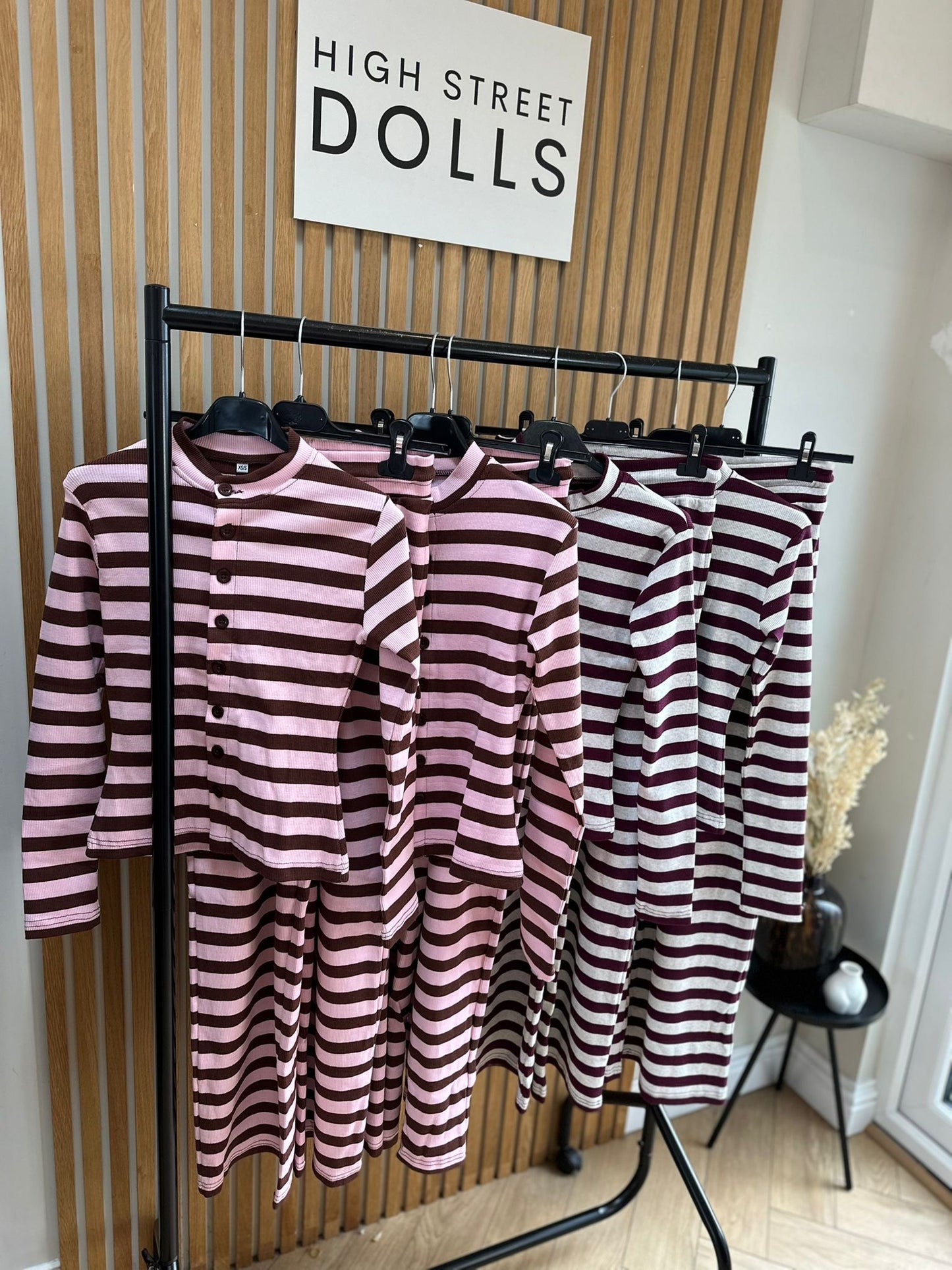 Kady Striped Lounge Set Co Ord Cardigan and Trousers Long Sleeve Top Loungewear Two Piece Spring Summer