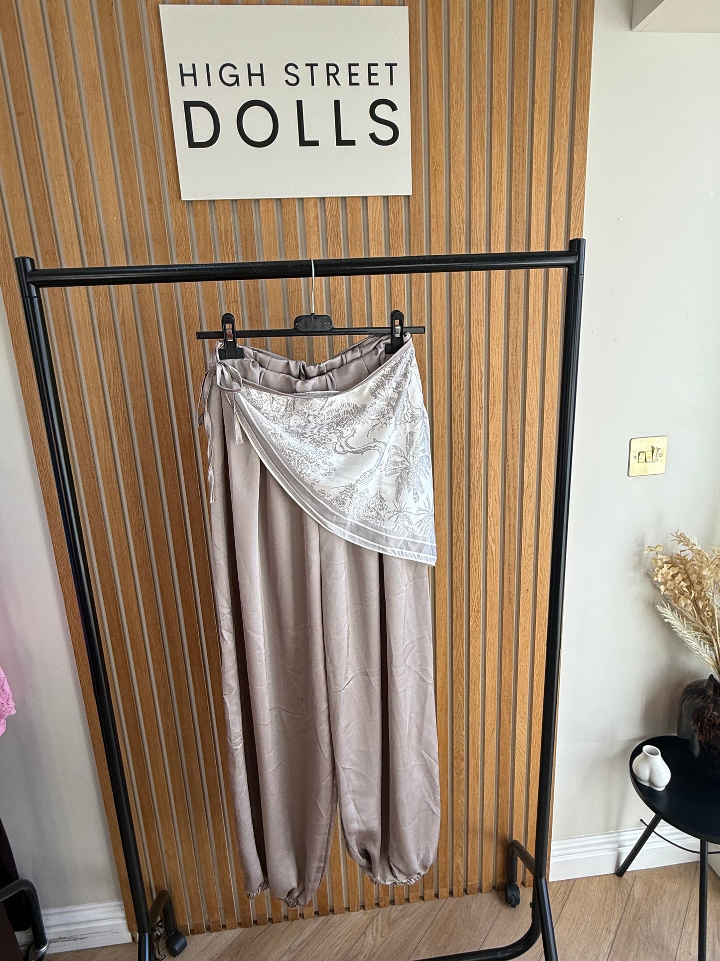 Pearl Harem Trousers Satin Top and Trousers Set Two Piece Co Ord Women’s Summer Set