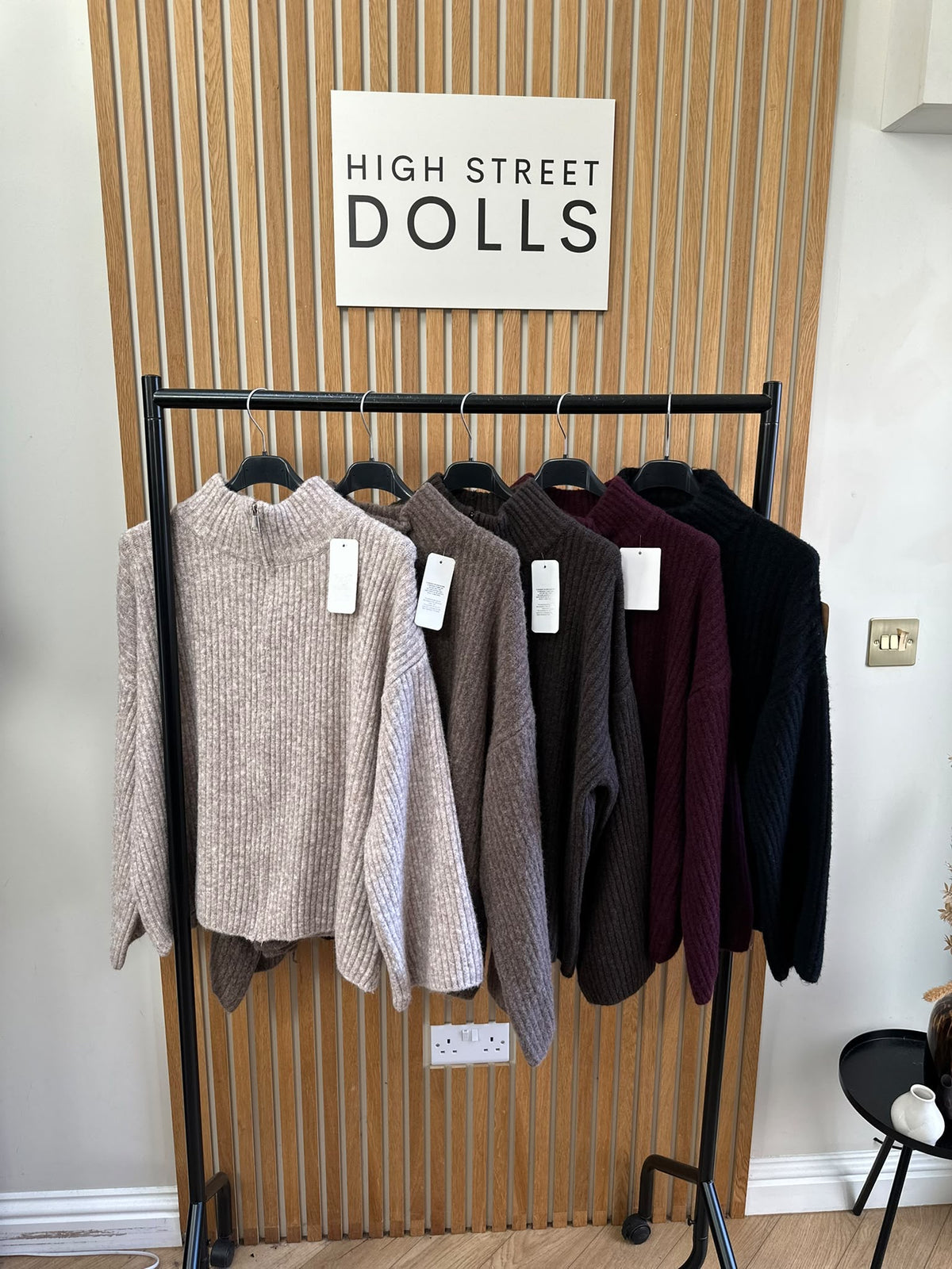 Emily Oversized Knitted Zip-Up Cardigan with Bell Sleeves & Funnel Neckline – Autumn Winter Knitwear