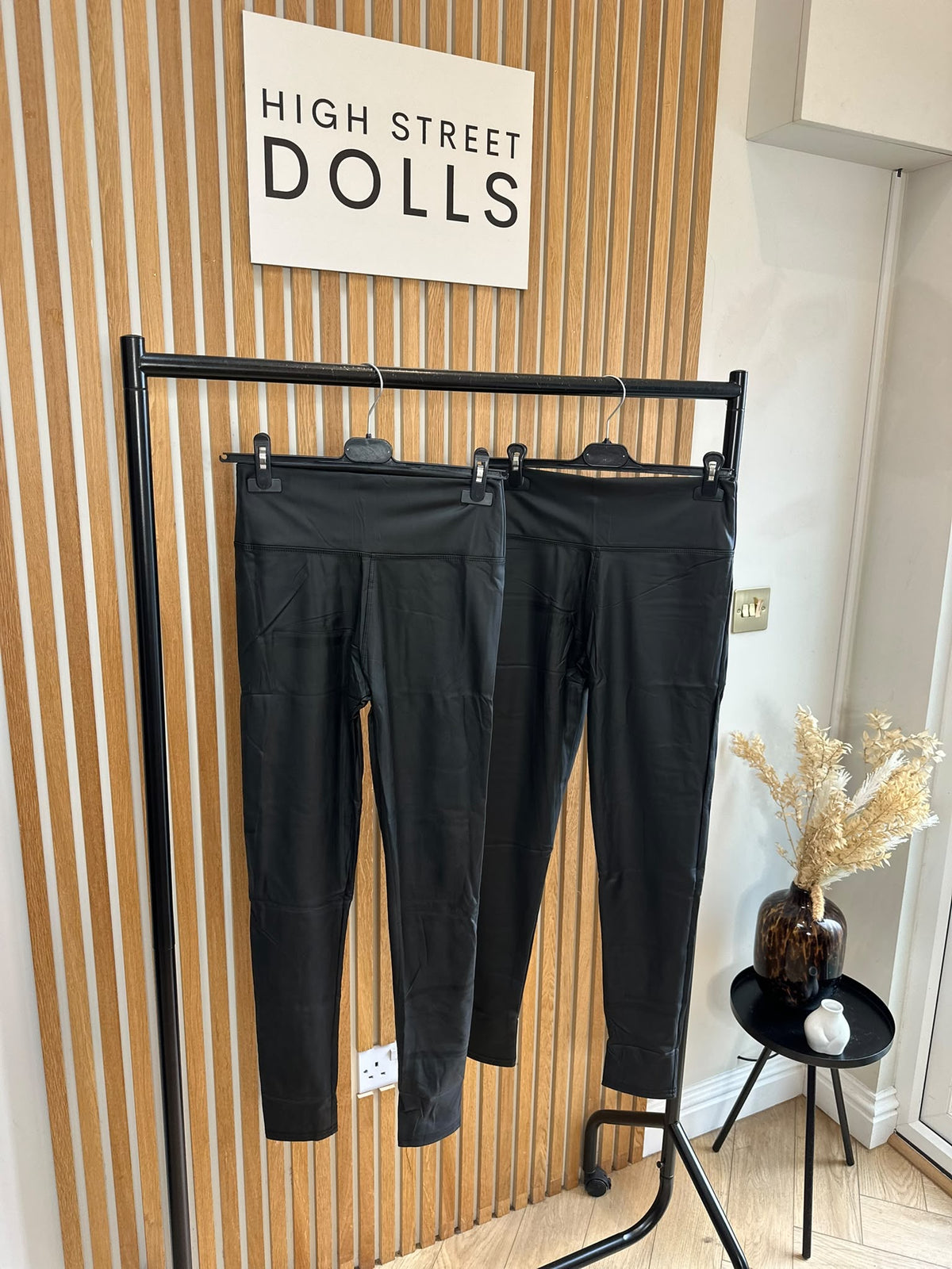 Naomi PU Leather Look Leggings Trousers High Waisted Fitted Style Autumn Winter