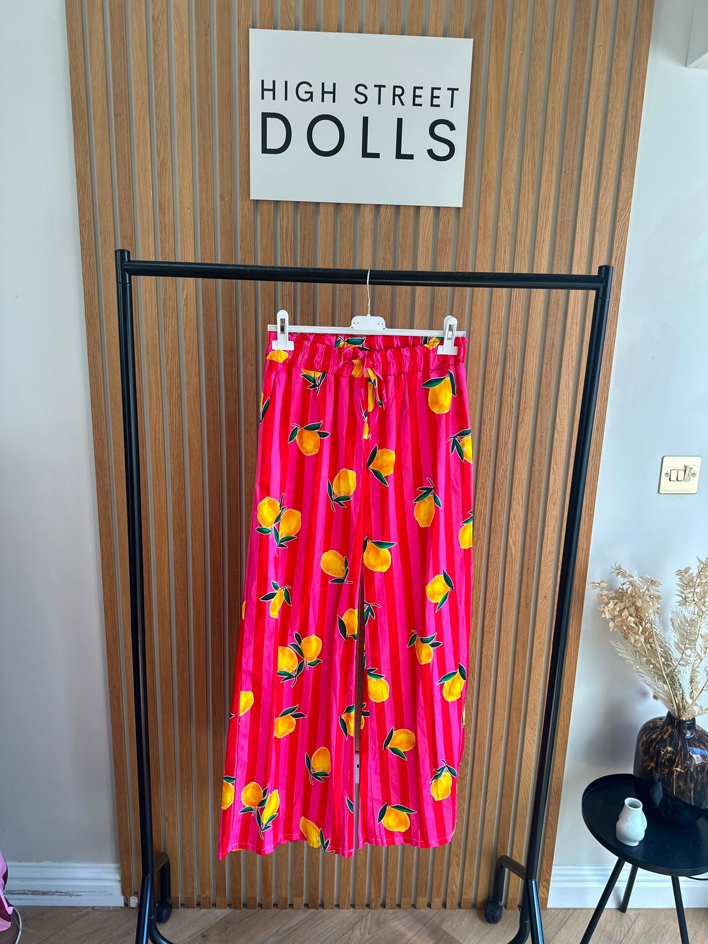 Clementine Wide Leg Trousers Light Weight Style Summer Lemon
