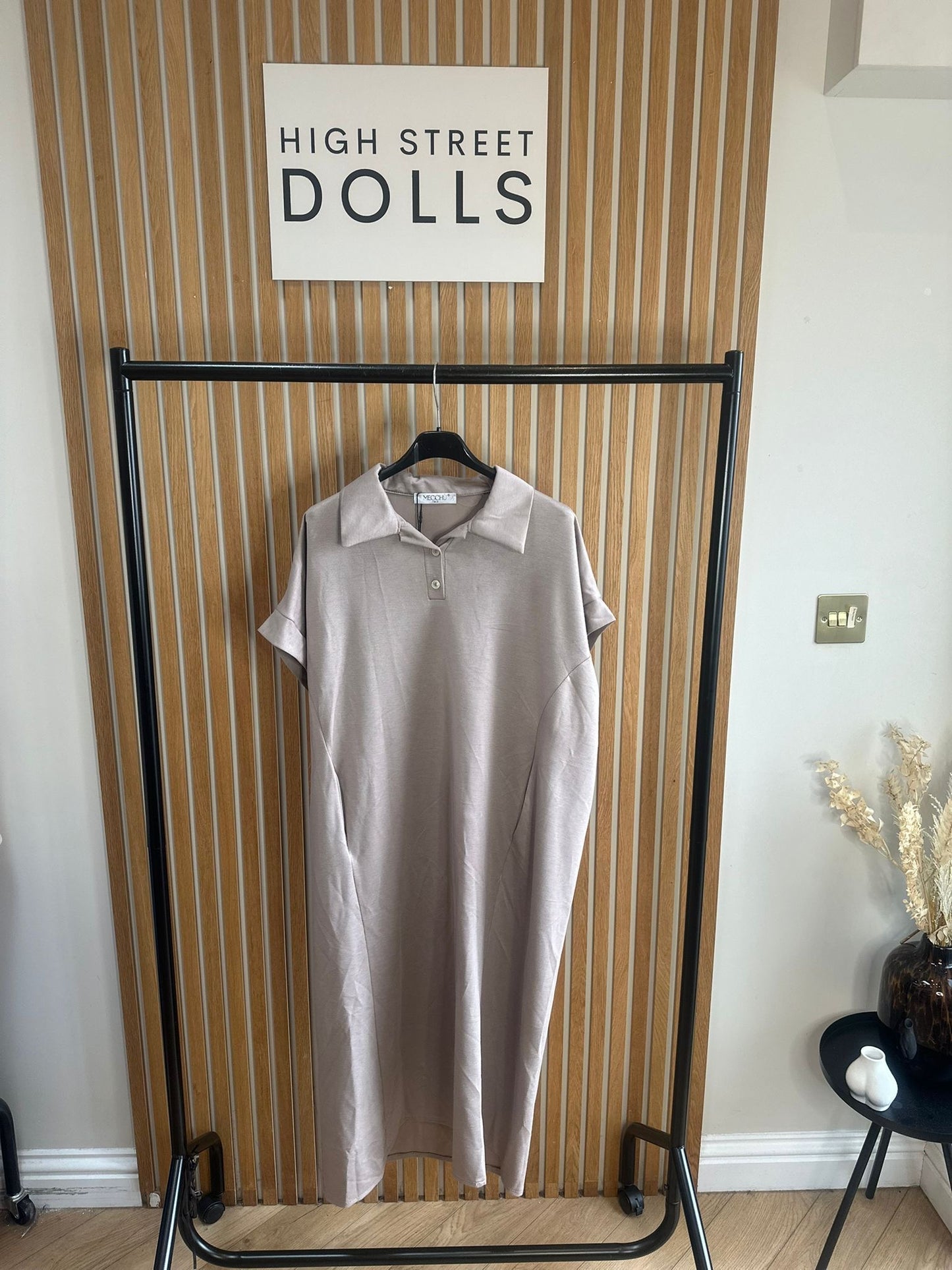 Safia LUX Midi Dress Summer Holiday Outfit Oversized Polo Short Sleeves
