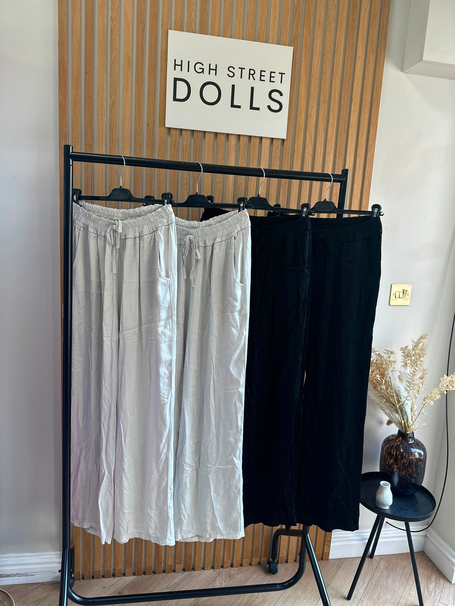 Mica LUX Wide Leg Trousers Satin  Style Summer Holiday