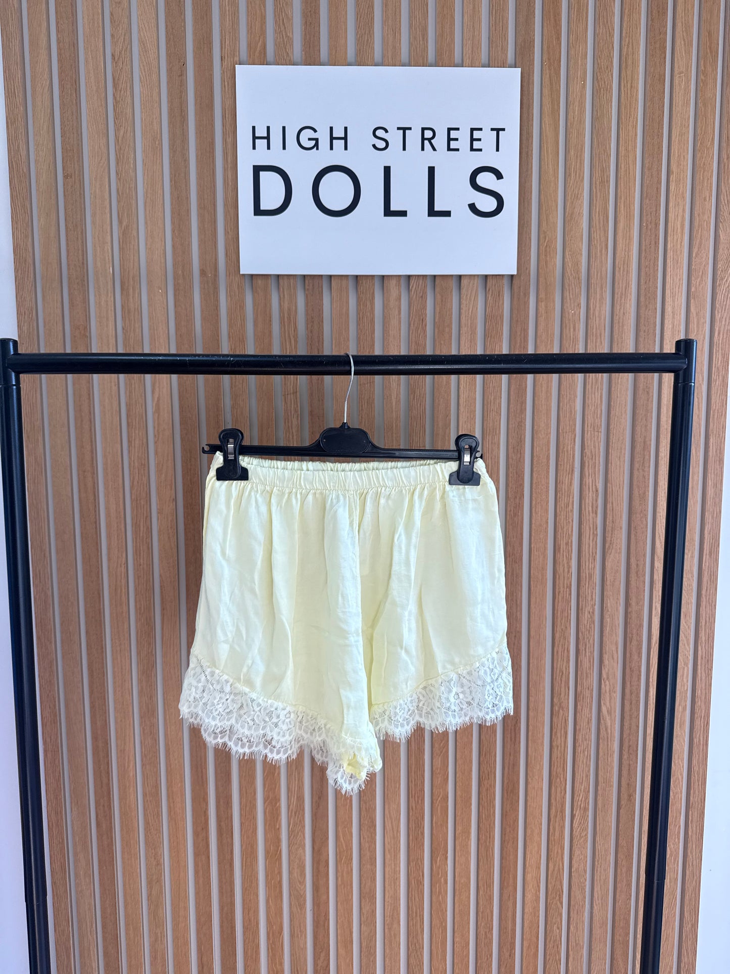 Harriet Satin Lace Shorts Spring Summer Holiday Elastic Waistband