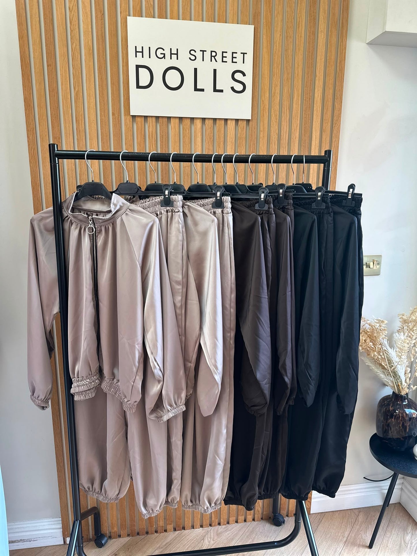 Blair Satin Harem Tracksuit Two-Piece Bomber Jacket Style Co-Ord, Silky Satin Material Autumn Loungewear