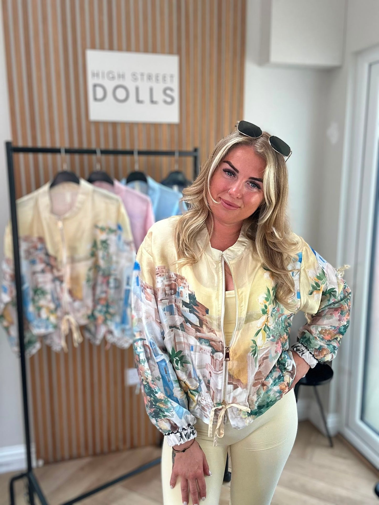 Caterina Jacket Light Weight Material Summer Colourful Prints Holiday