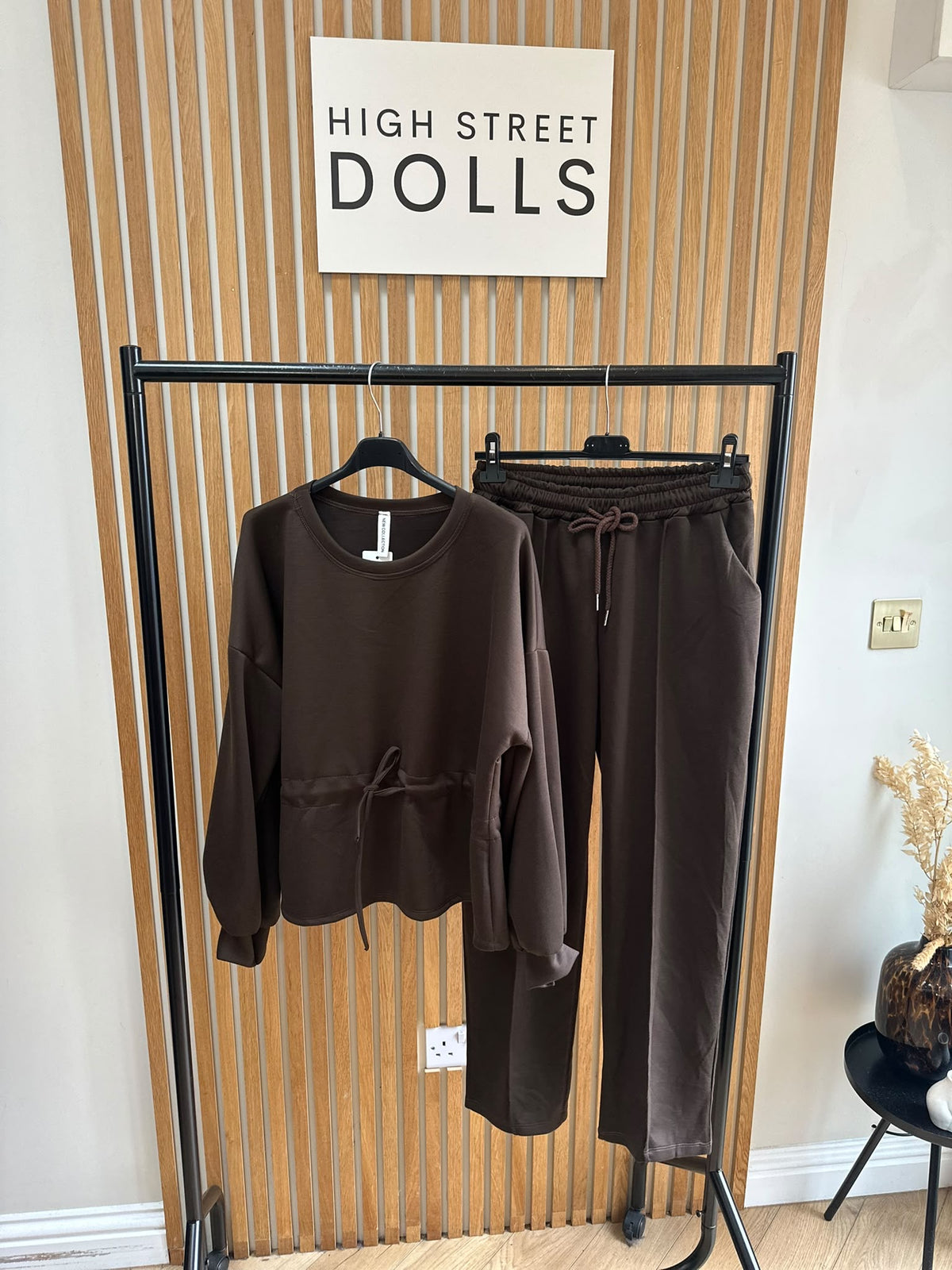 Millie Lounge Set Oversized Peplum Top & Tapered Trousers Two-Piece Loungewear Tracksuit Co-Ord Autumn Winter