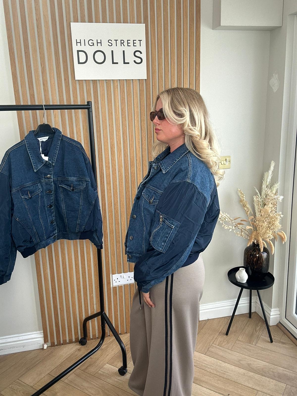 Odell Denim Bomber Jacket Jean Jacket Coat
