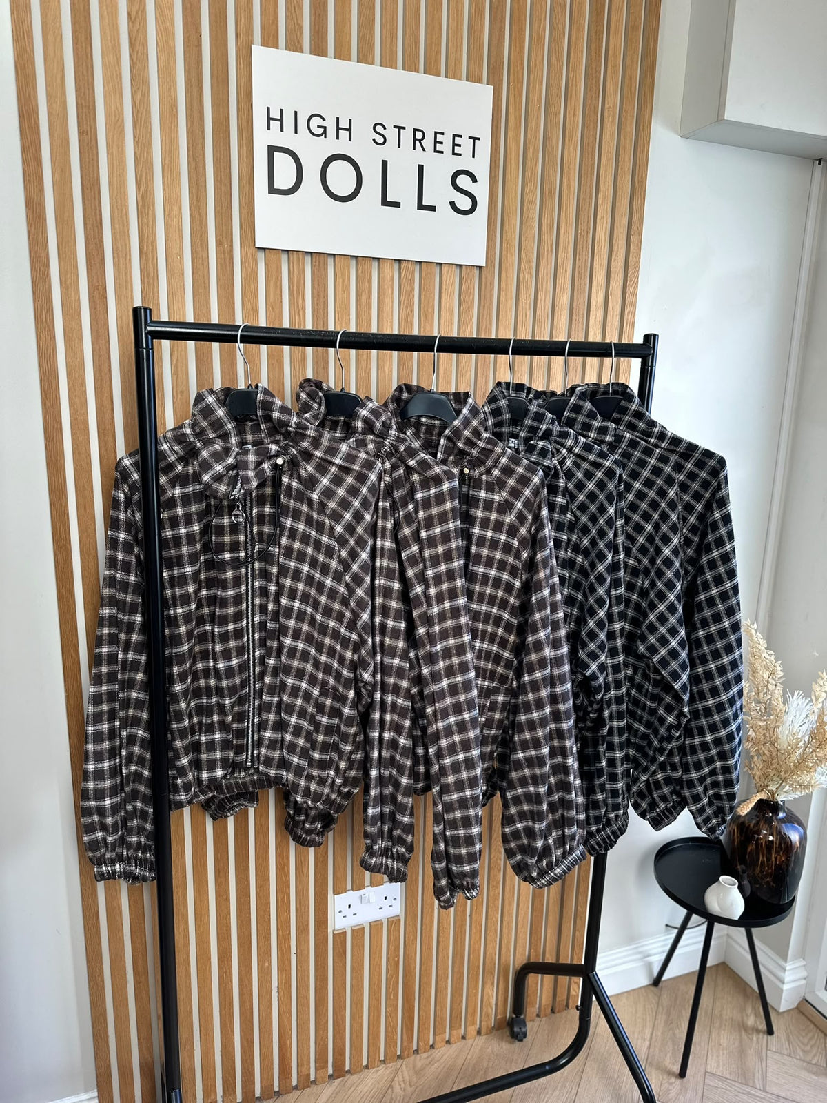 Harley Checkered Lightweight Soft Jacket – Women’s Cover-Up, Autumn/Winter Layer with Gathered Funnel Neckline