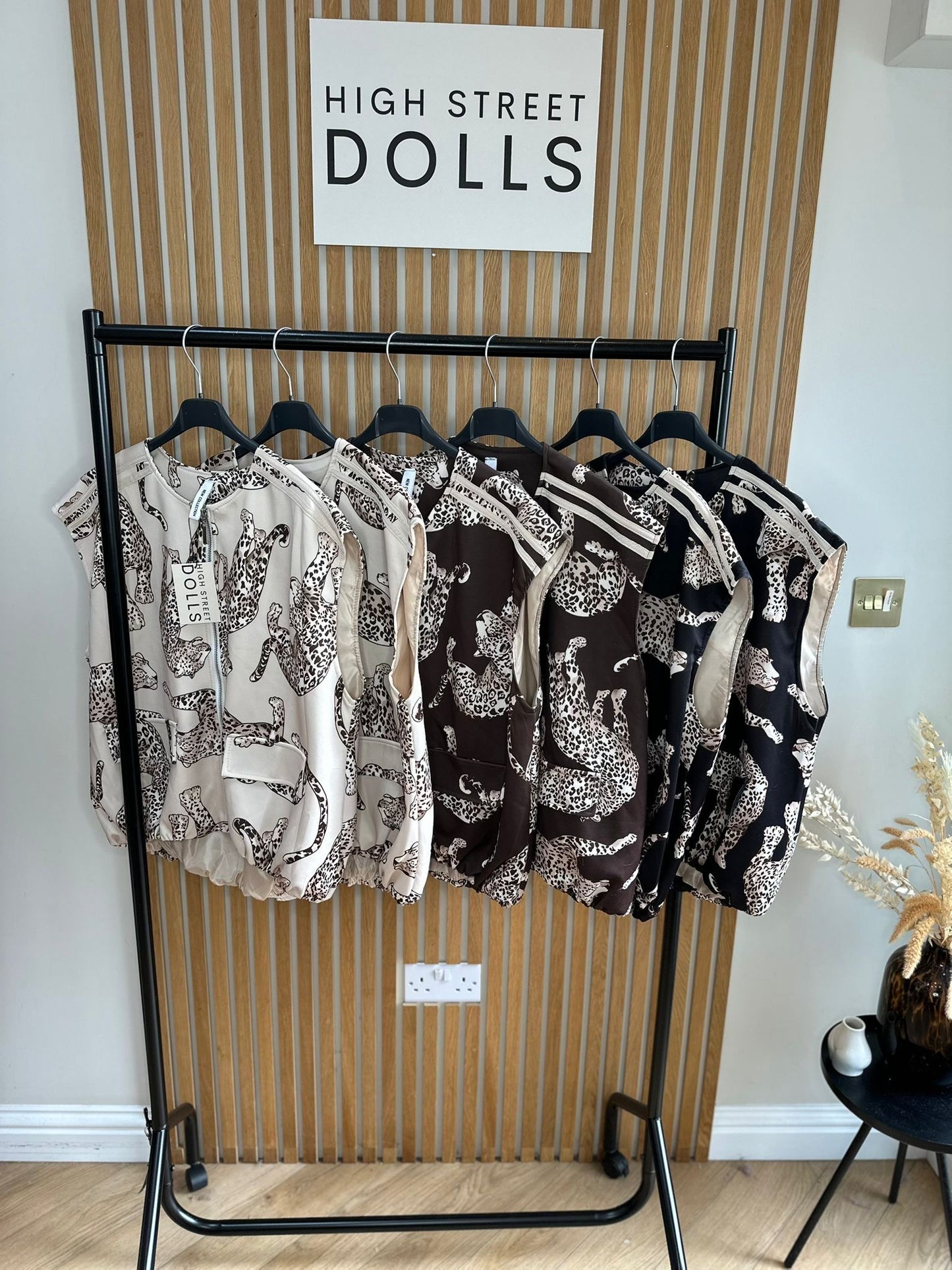 Cally Gilet Bomber Jacket Cheeta Print