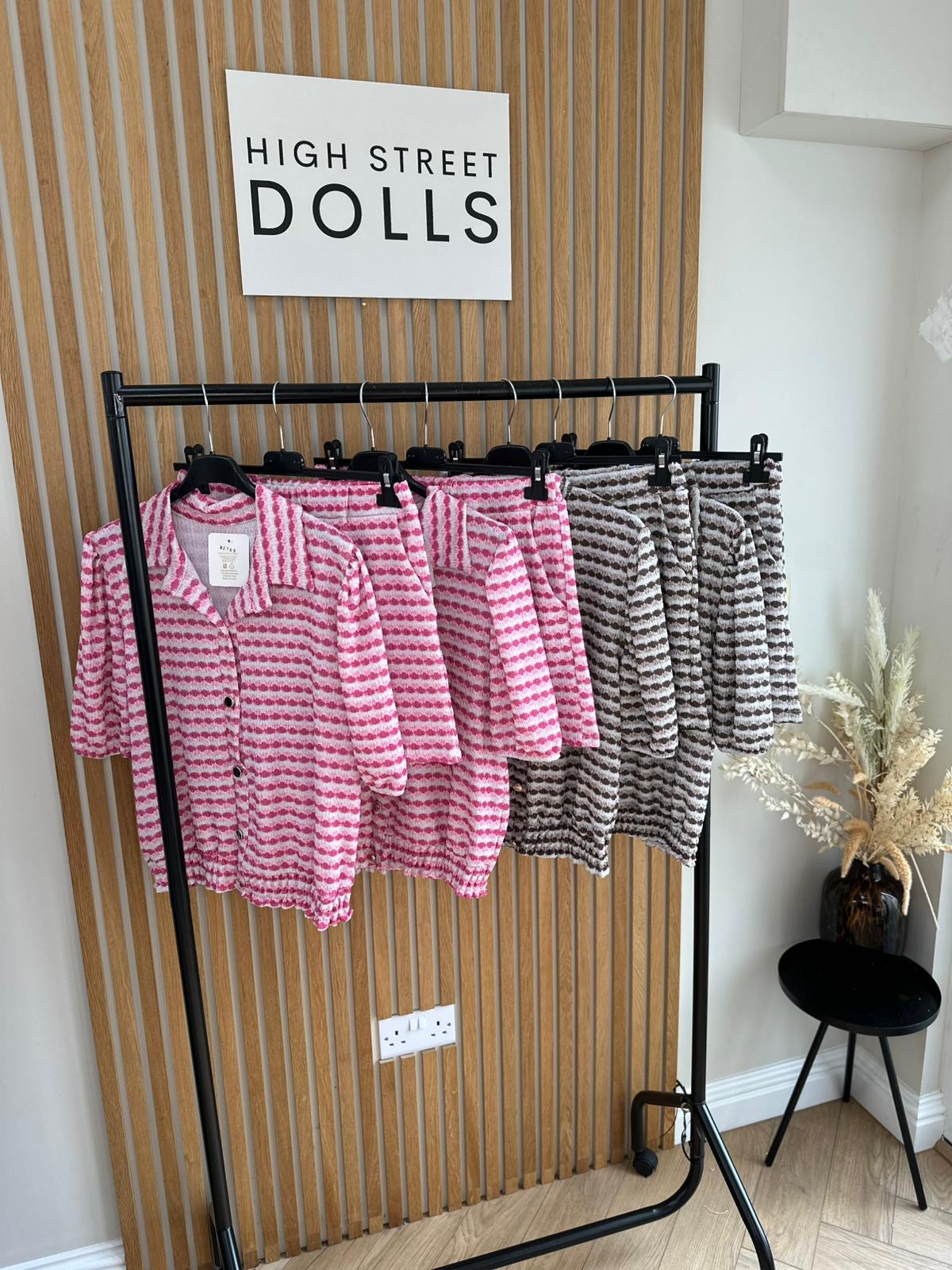 Morgan Striped Top and Shorts Set Summer Holiday Outfit