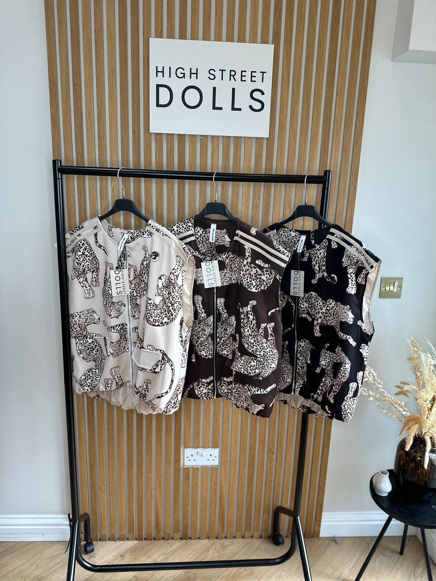 Cally Gilet Bomber Jacket Cheeta Print