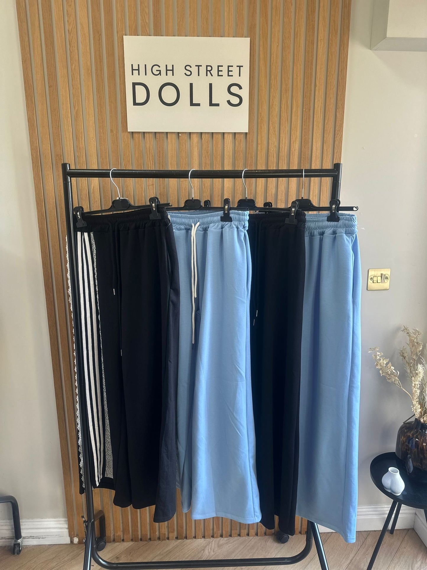Lacey Wide Leg Trousers Lace Stripe Details Spring Summer Holiday