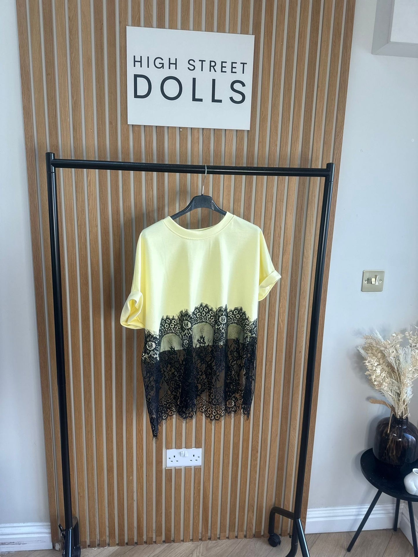 Emilia Lace Oversized T Shirt Short Sleeves Spring Summer