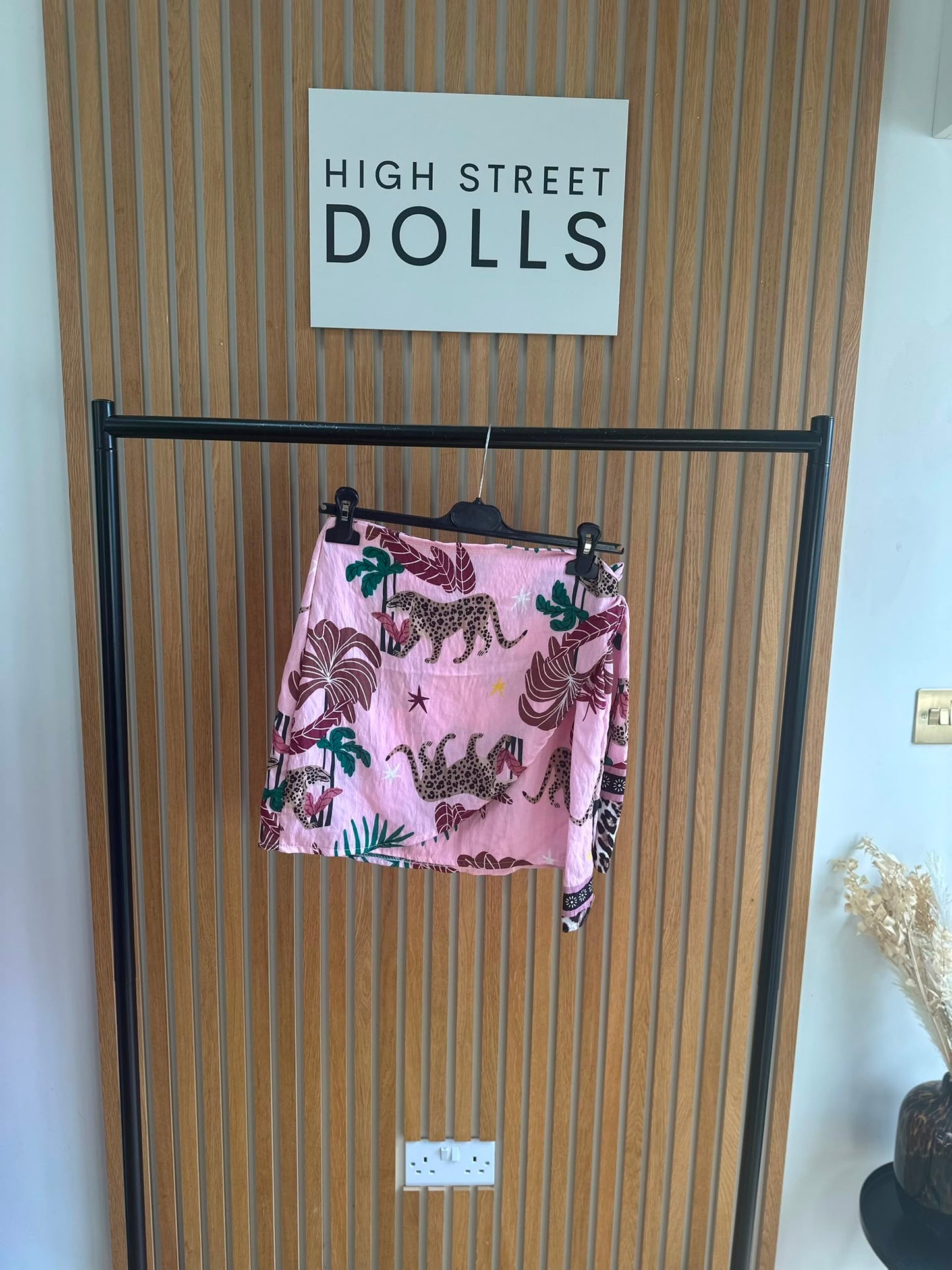 Zelda Wrap Mini Skirt Bright Vibrant Tropical Print Jungle Boho Summer Holiday