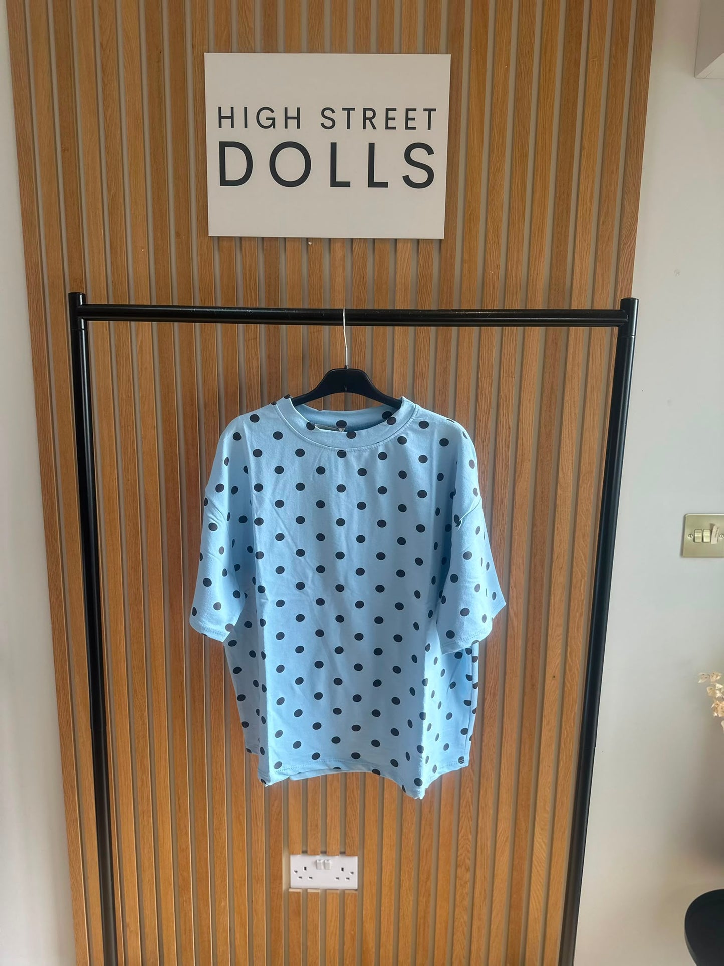 Mabel Polka Dot Oversized T Shirt Short Sleeves Spring Summer Lemon Viral