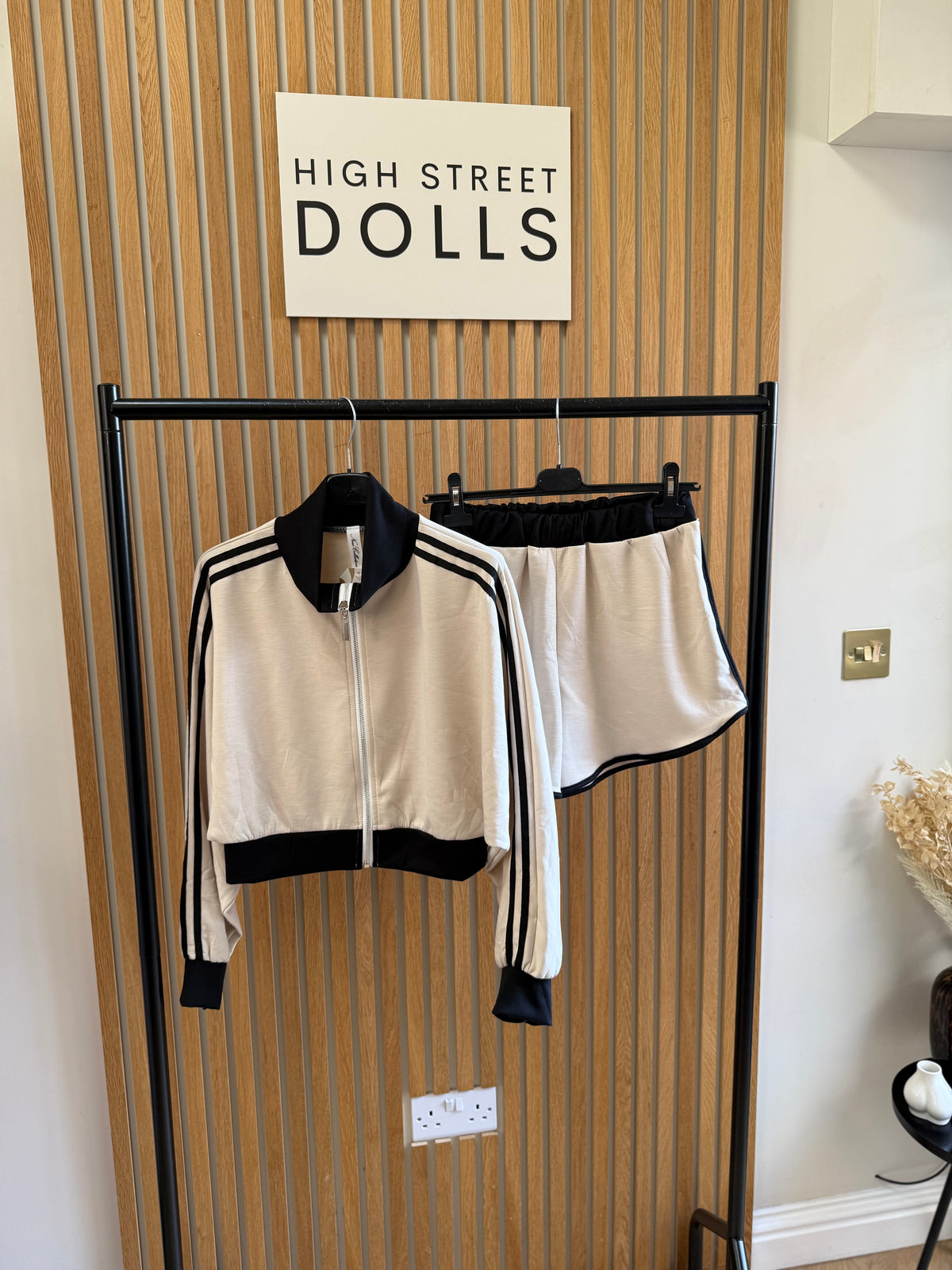 Harlow Striped Zip-Up Hoodie & Shorts Co-Ord Set Women’s Two-Piece Summer to Autumn