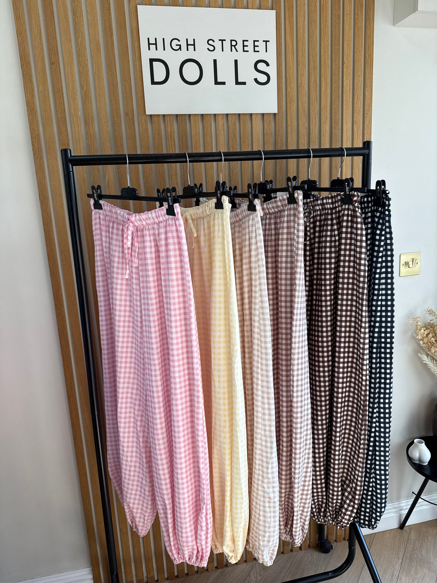 Colette Harem Trousers Gingham Material Women’s Summer Holiday Light Weight
