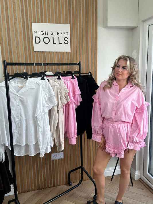 Bella Co Ord Long Sleeve Shirt and Skort Two Piece Spring Summer