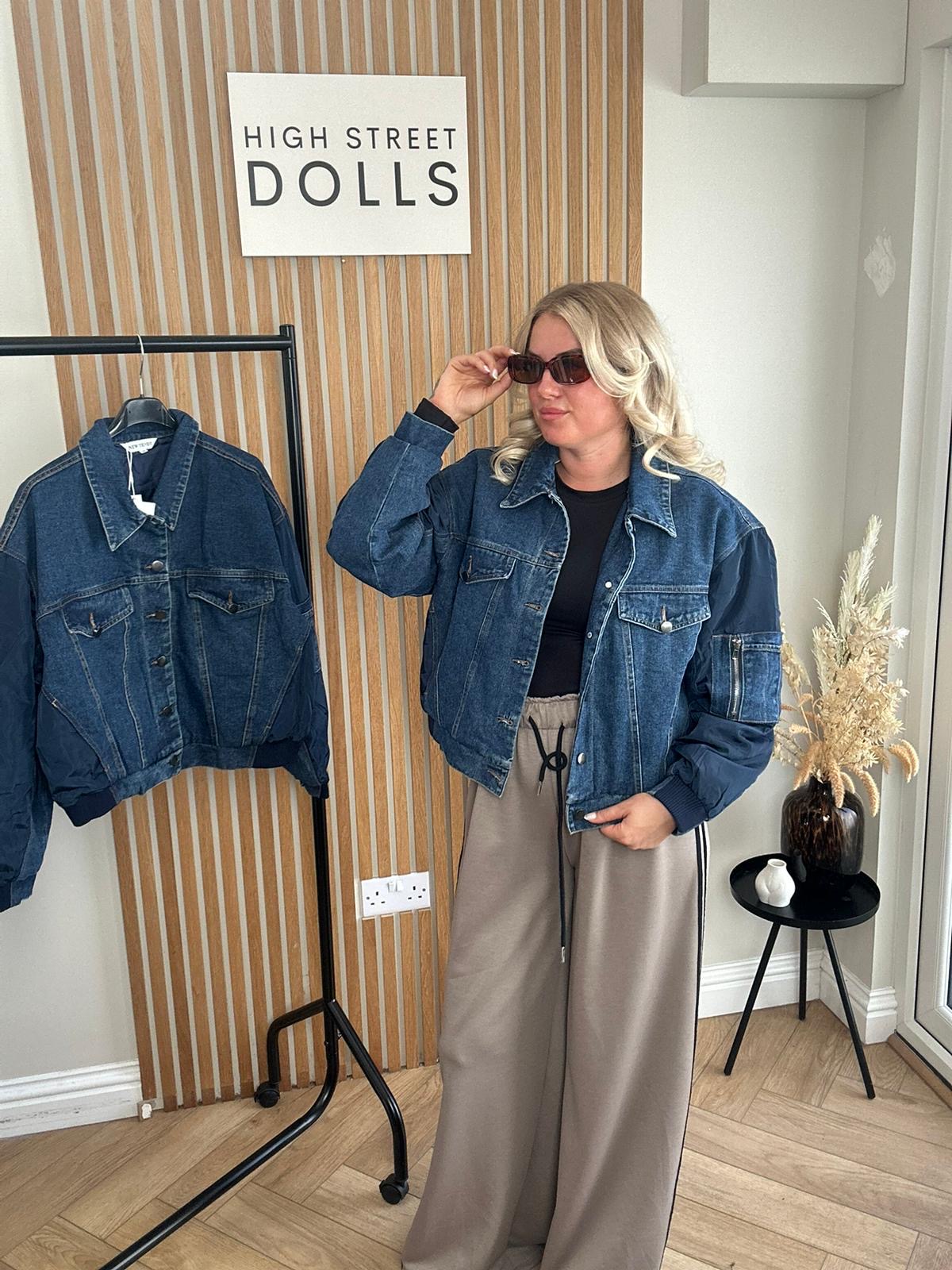 Odell Denim Bomber Jacket Jean Jacket Coat