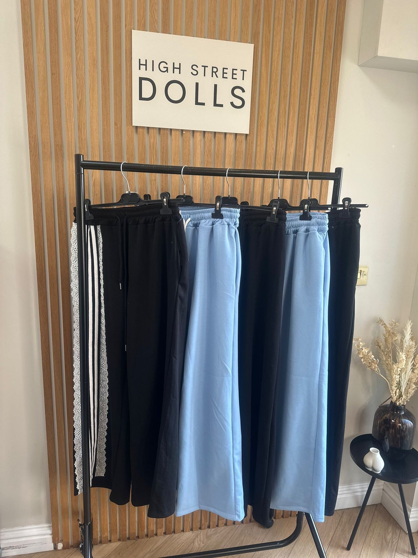 Lacey Wide Leg Trousers Lace Stripe Details Spring Summer Holiday