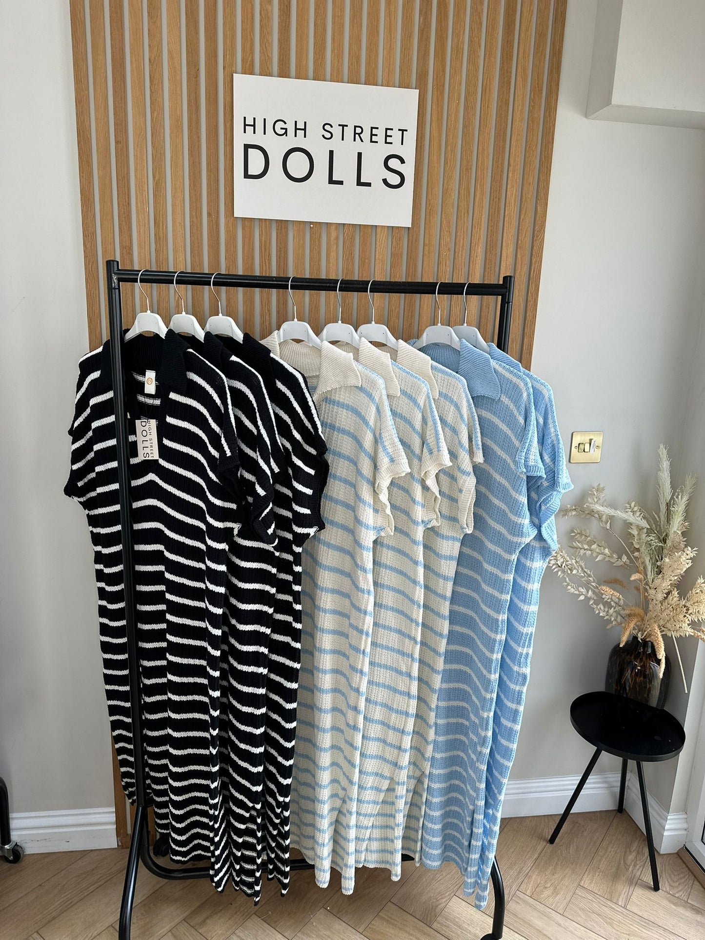 Belle Knitted Stripe Midi Dress Summer Holiday Outfit