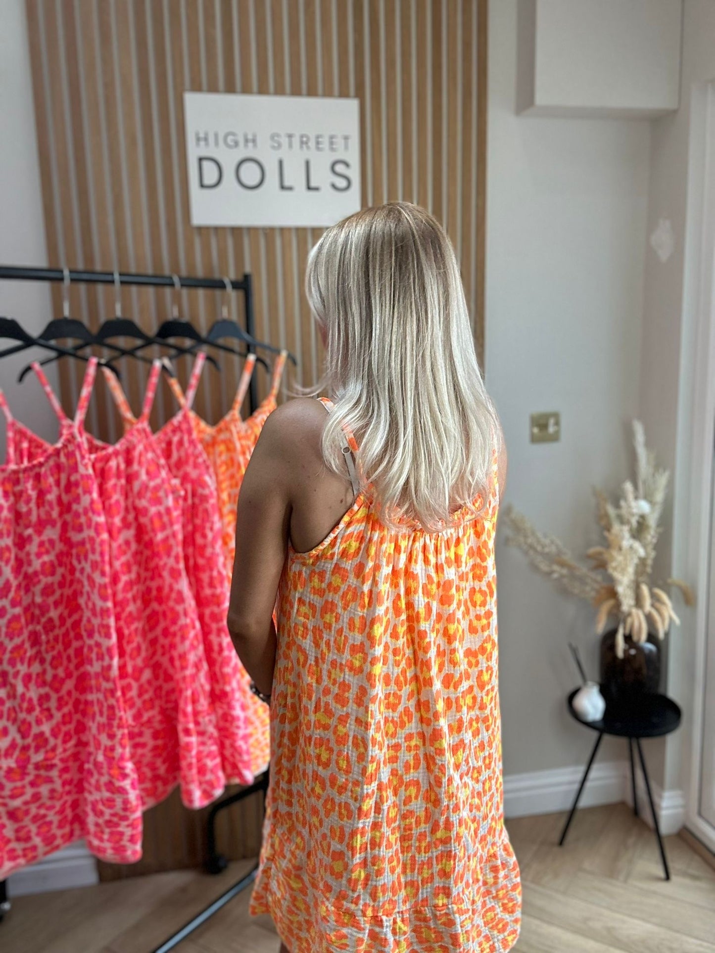 Delilah Cheesecloth Printed Dress Mini Length Leopard Print Holiday Summer
