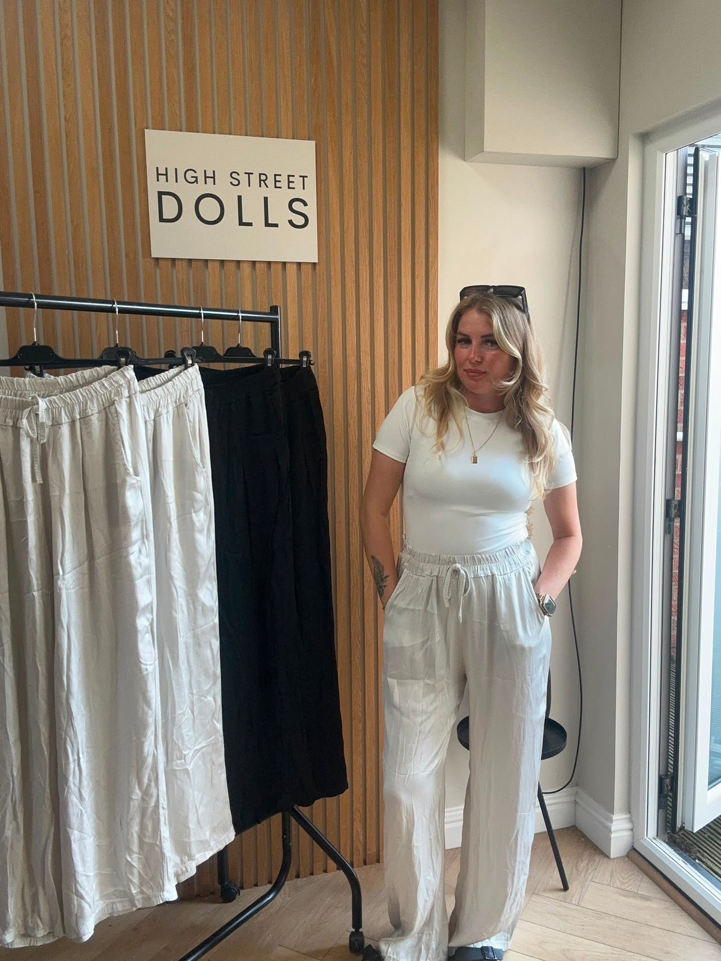 Mica LUX Wide Leg Trousers Satin  Style Summer Holiday