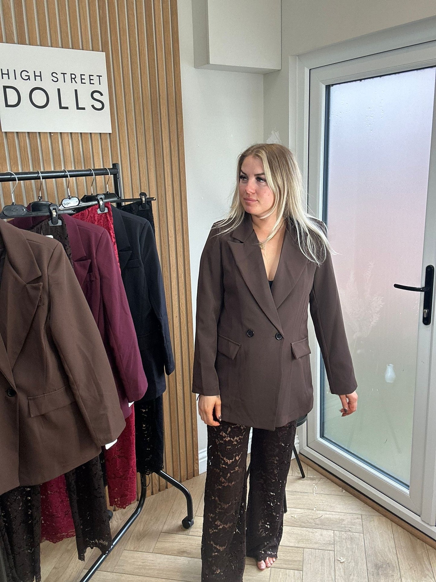 Vivian Oversized Blazer Double Breasted Daywear Evening Wear Autumn Winter