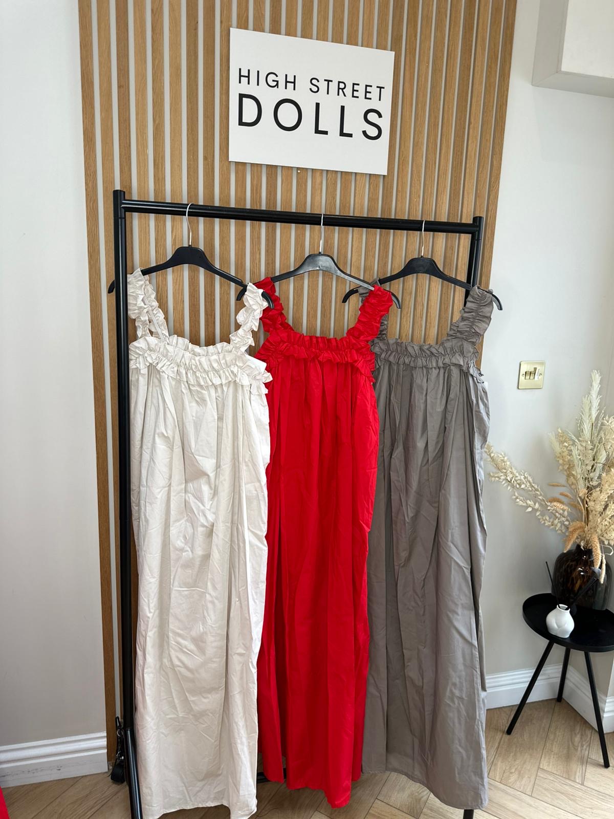 Sofia Maxi Dress Ruffle Straps Holiday Summer Outfit
