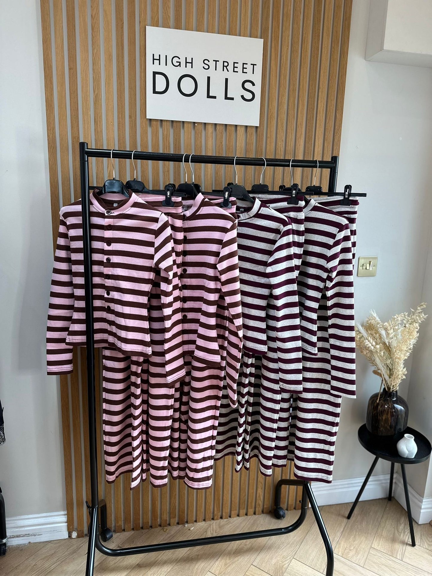 Kady Striped Lounge Set Co Ord Cardigan and Trousers Long Sleeve Top Loungewear Two Piece Spring Summer
