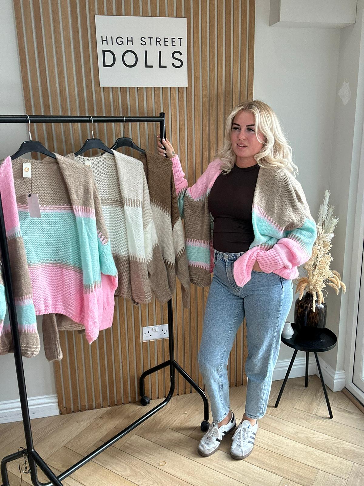 Cecilia Patchwork Knitted Cardigan