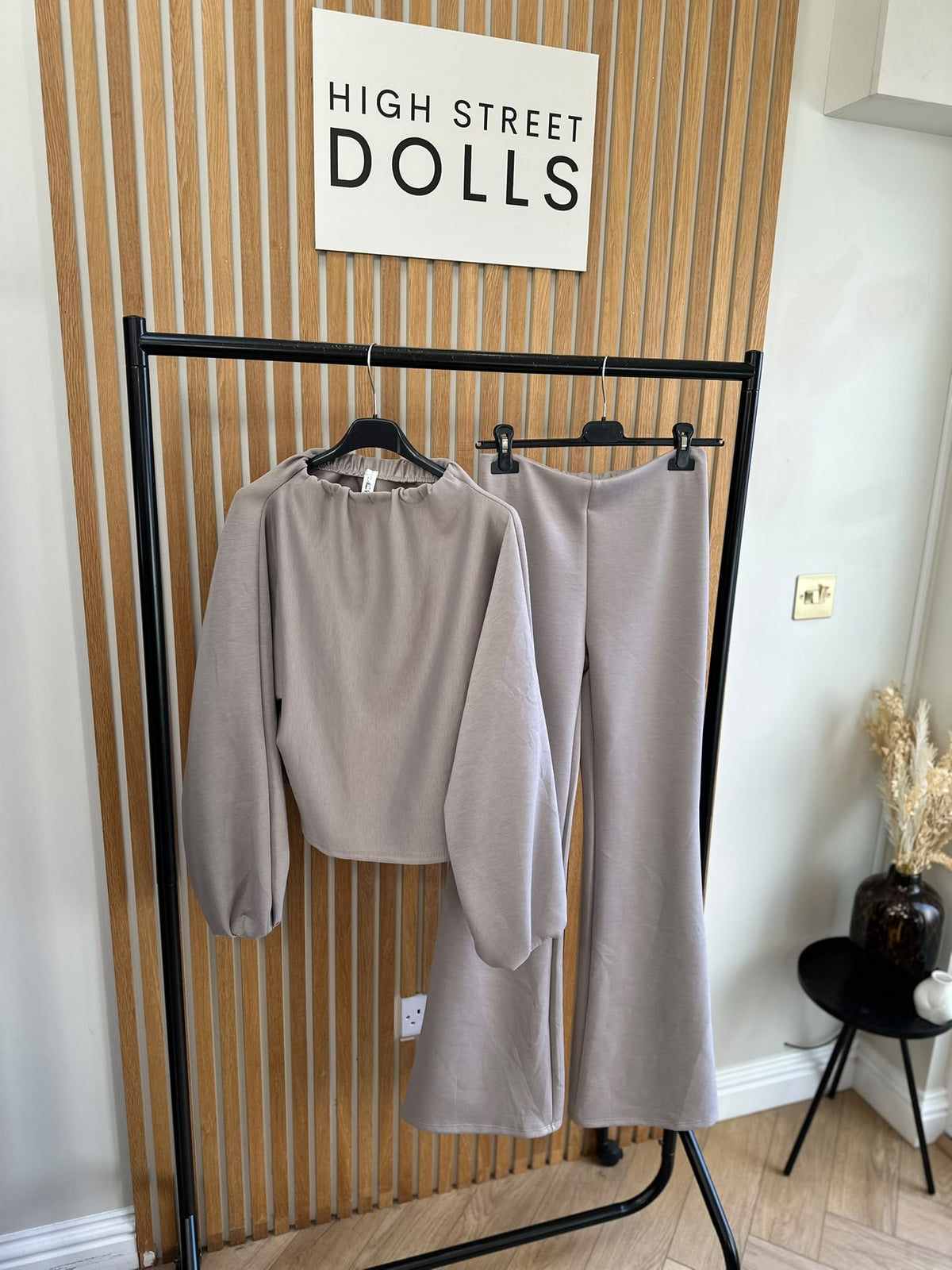 Rosalie High Neck Top & High Waisted Trouser Co-Ord Set Women’s Loungewear Autumn Winter