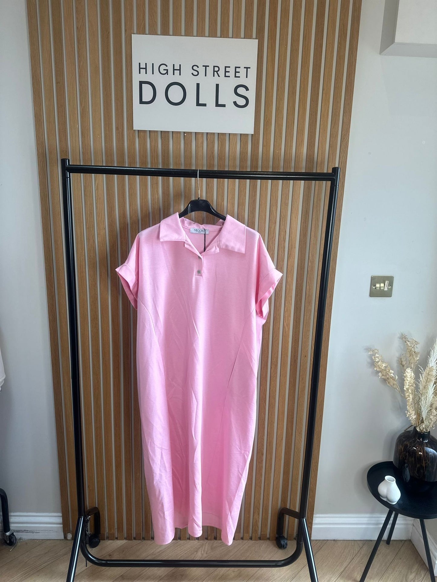 Safia LUX Midi Dress Summer Holiday Outfit Oversized Polo Short Sleeves