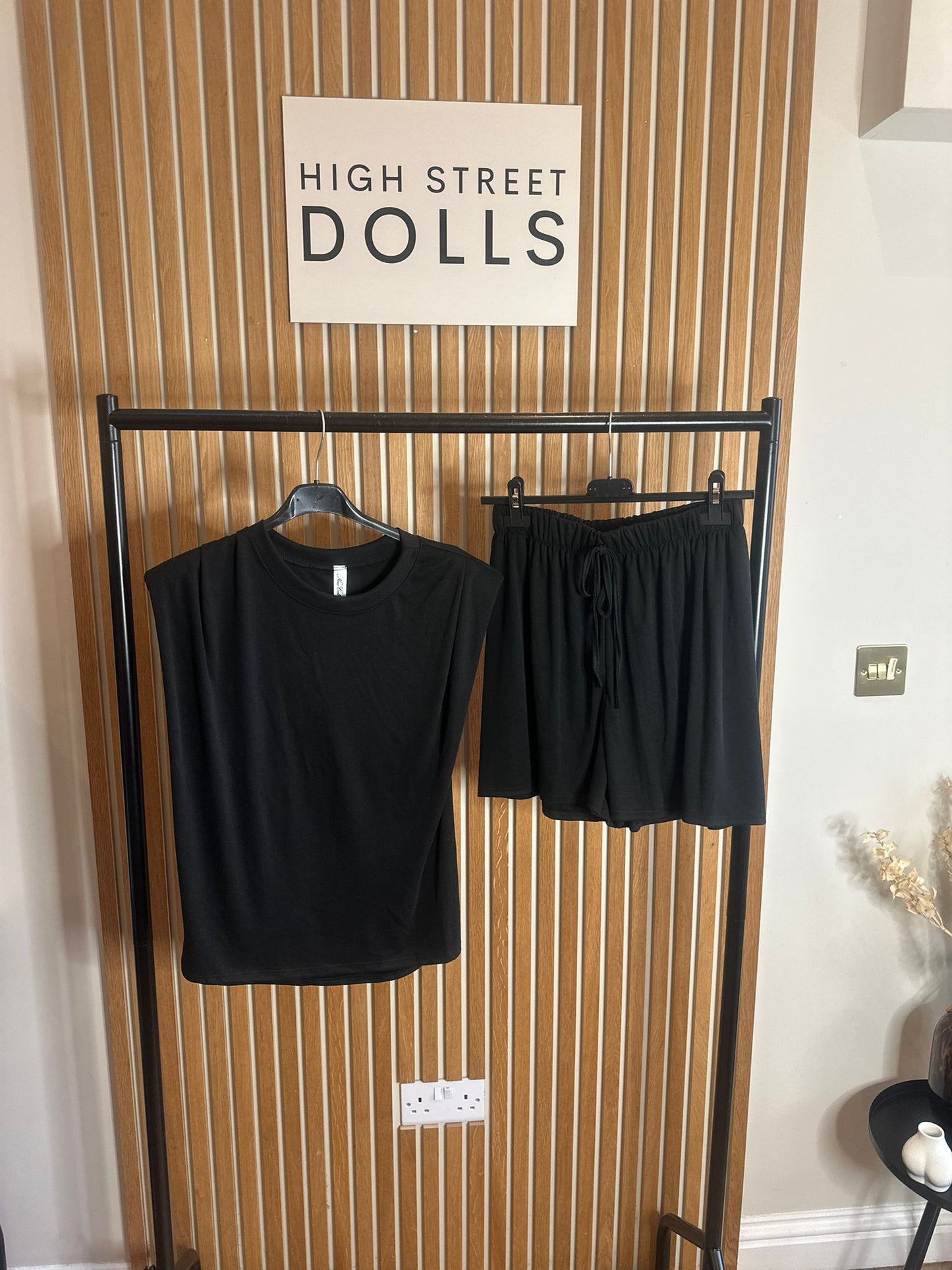 Amber Sleeveless Top and Shorts Lounge Set Holiday Spring Summer Women’s two piece co-ord Trending Shoulder Pads