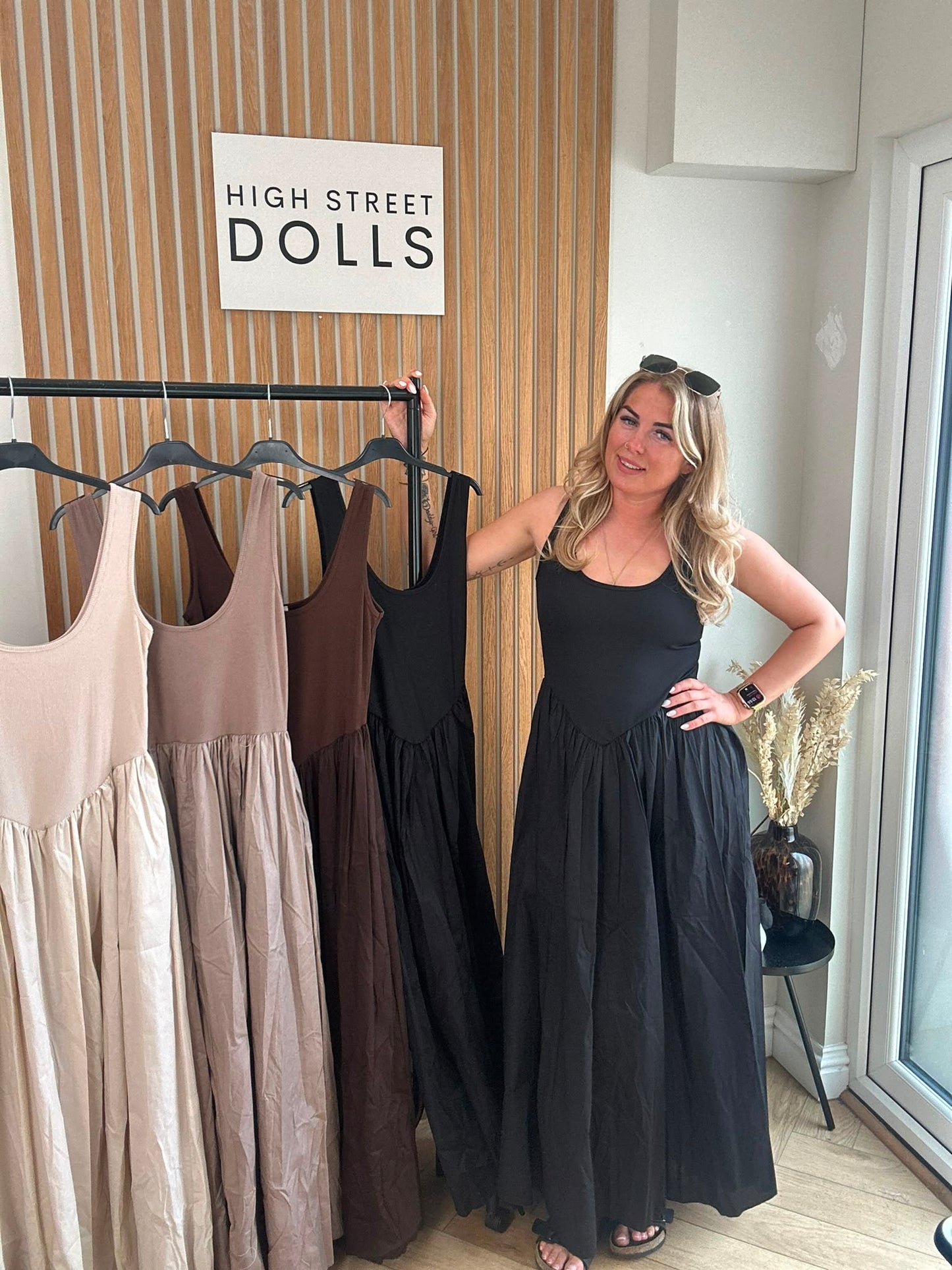 Charlotte Maxi Dress Longline Gathered Skirt Ruffles Stretch Summer Holiday