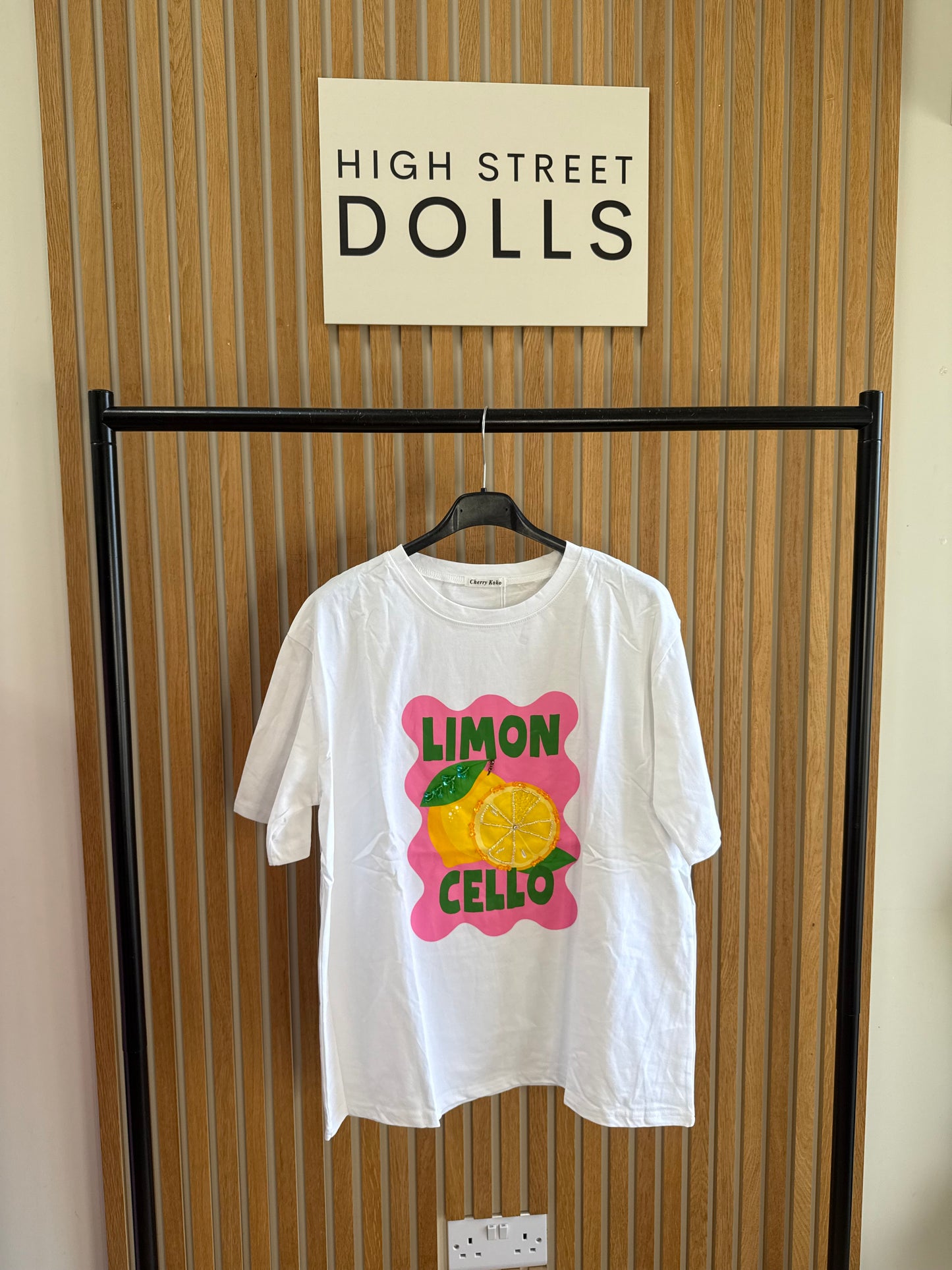 Leighla T Shirt Lemon Print Short Sleeves Spring Summer