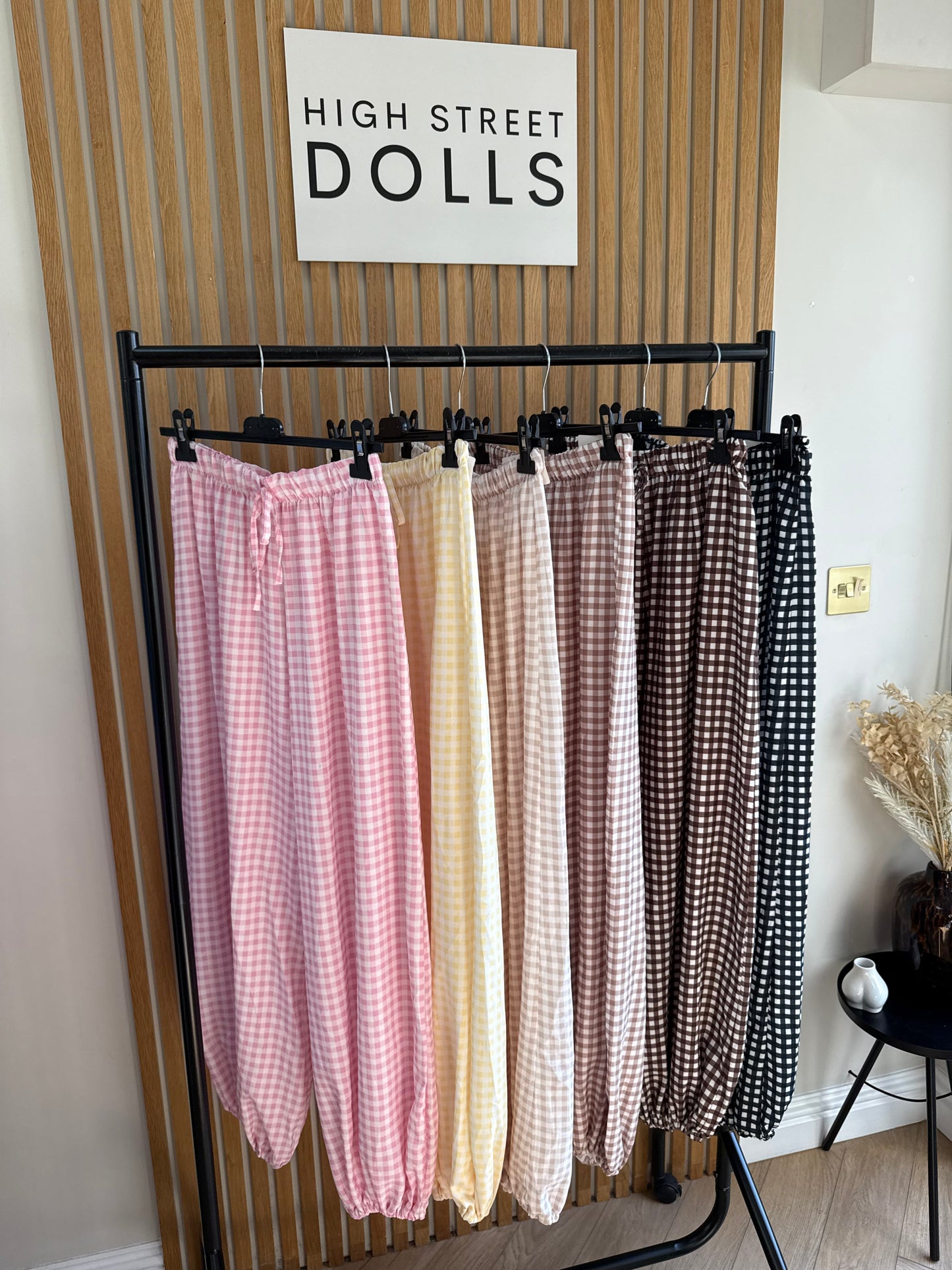 Colette Harem Trousers Gingham Material Women’s Summer Holiday Light Weight