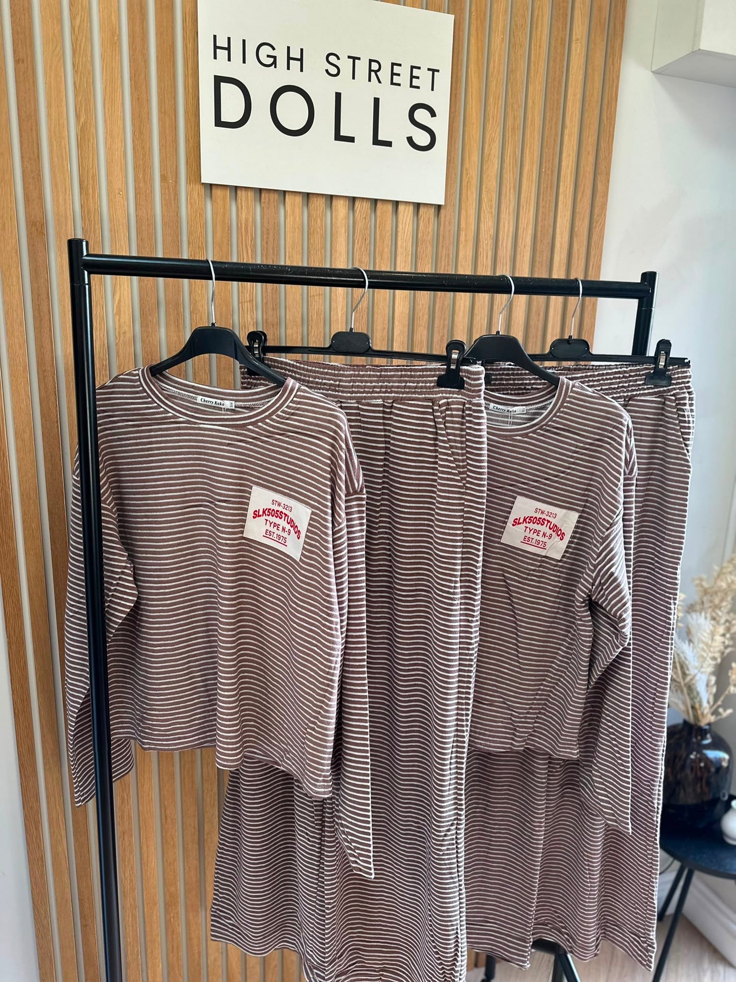 Tori Striped Lounge Set – Women’s Co-Ord Loungewear, Autumn Winter, Soft Lightweight Fabric