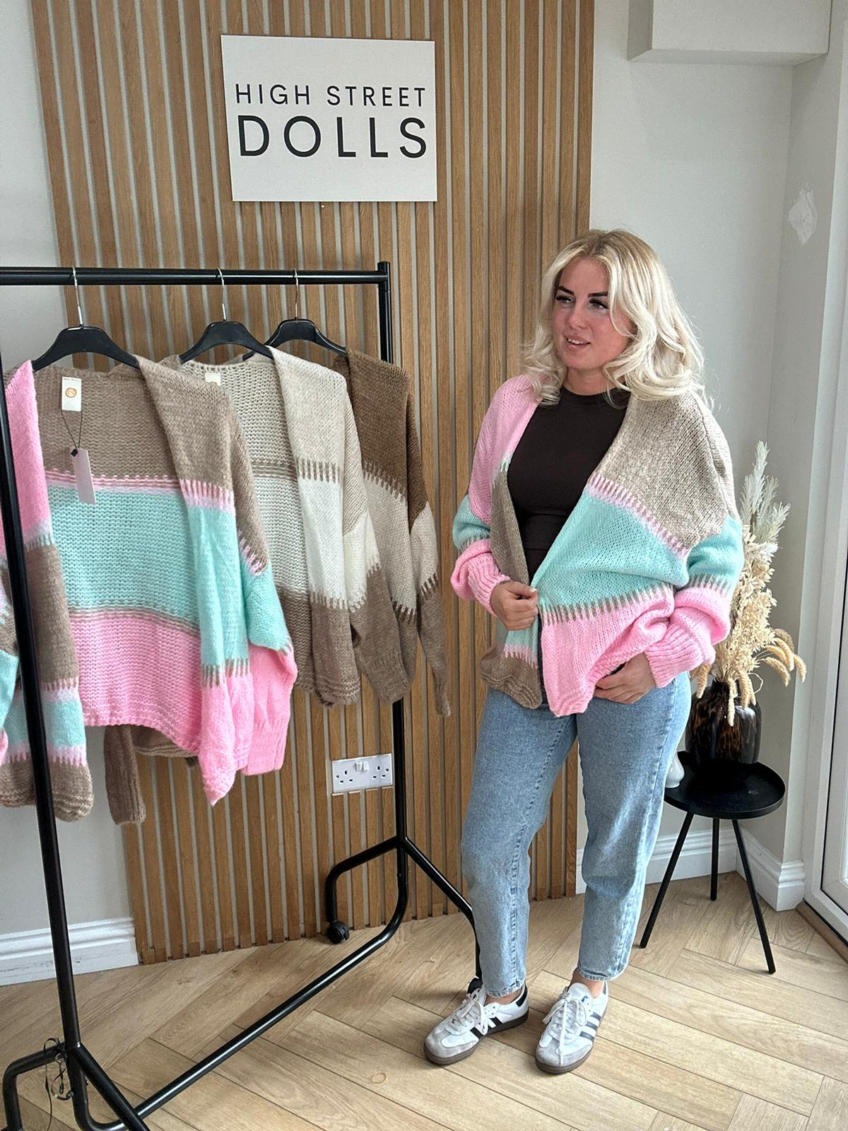 Cecilia Patchwork Knitted Cardigan