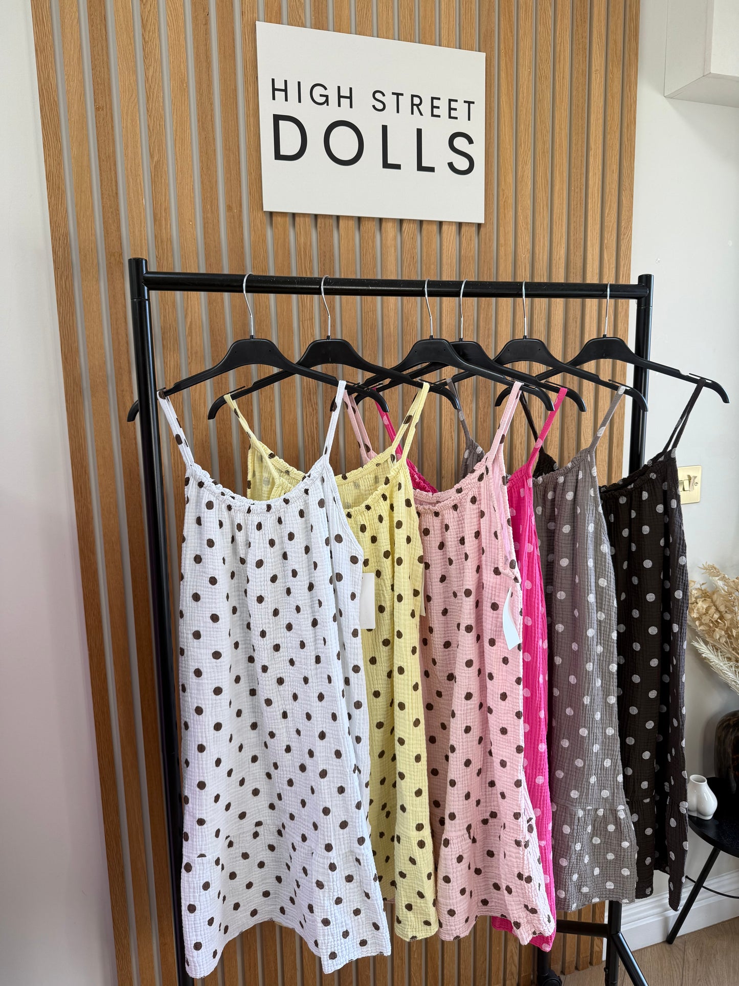 Pippa Ruffle Dress CheeseCloth Polka Dot Print Summer Holiday Short Dress