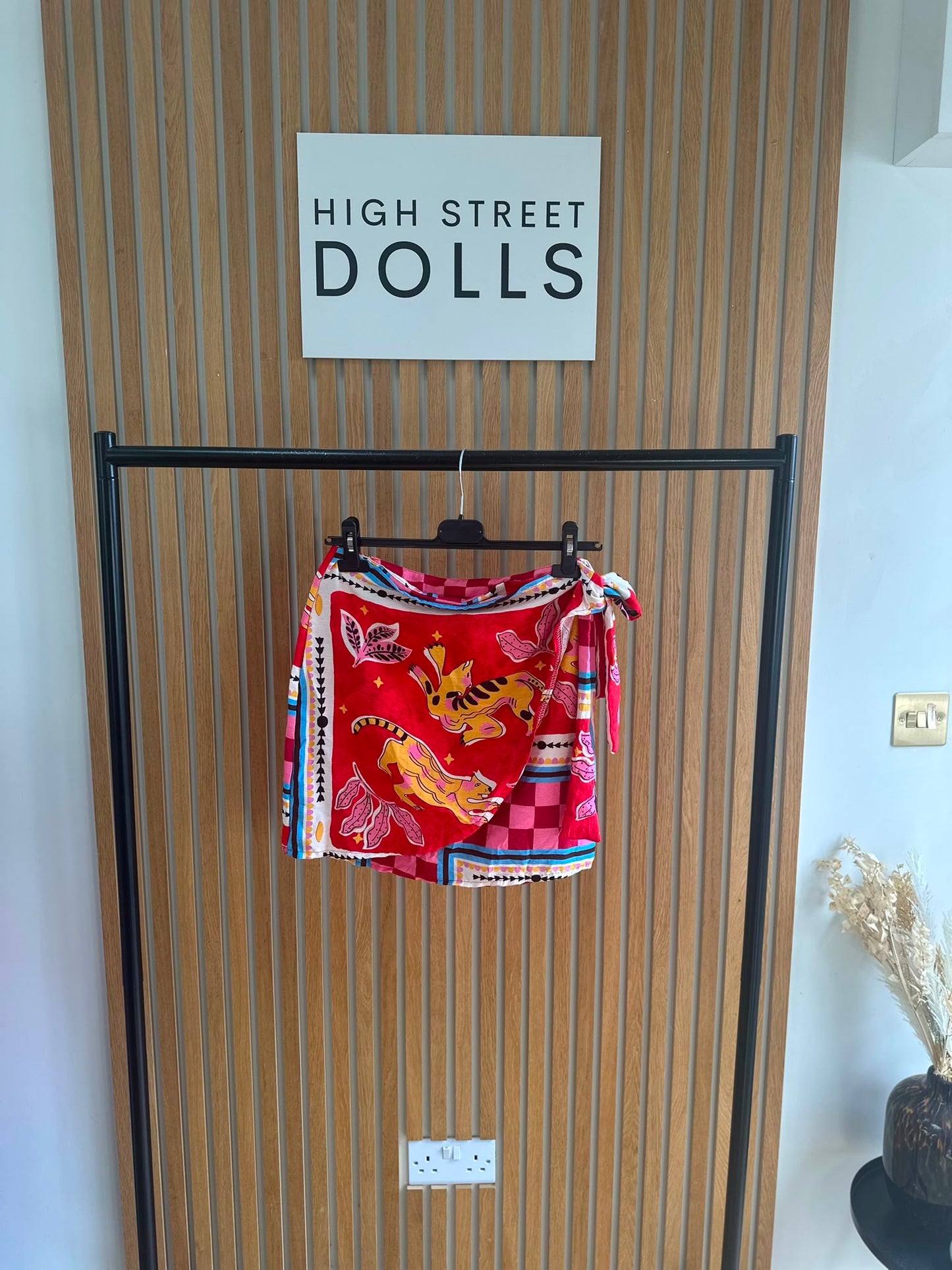Zelda Wrap Mini Skirt Bright Vibrant Tropical Print Jungle Boho Summer Holiday