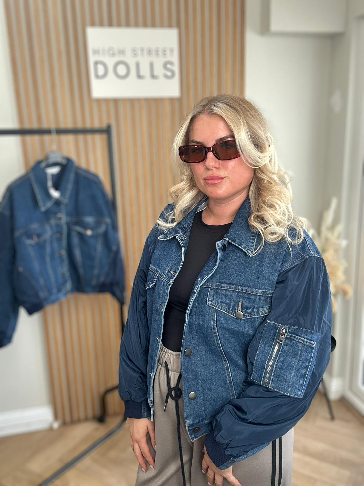 Odell Denim Bomber Jacket Jean Jacket Coat