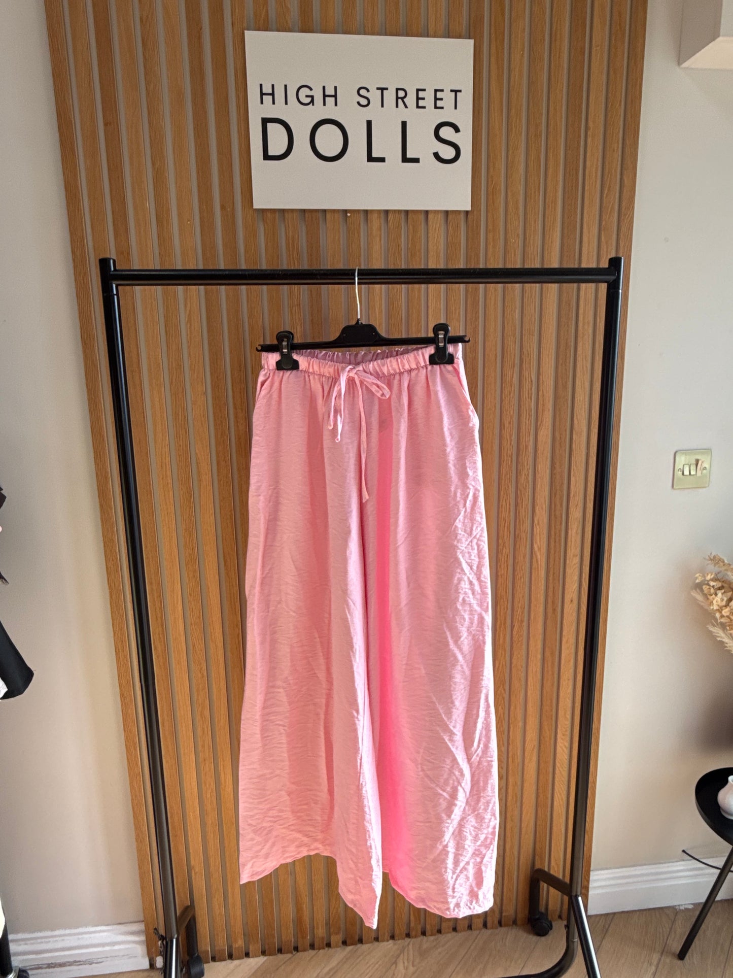 Saffron Wide Leg Trousers Light Weight Linen Style Summer