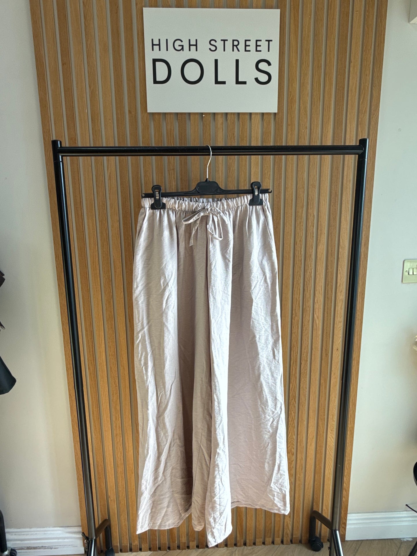 Saffron Wide Leg Trousers Light Weight Linen Style Summer